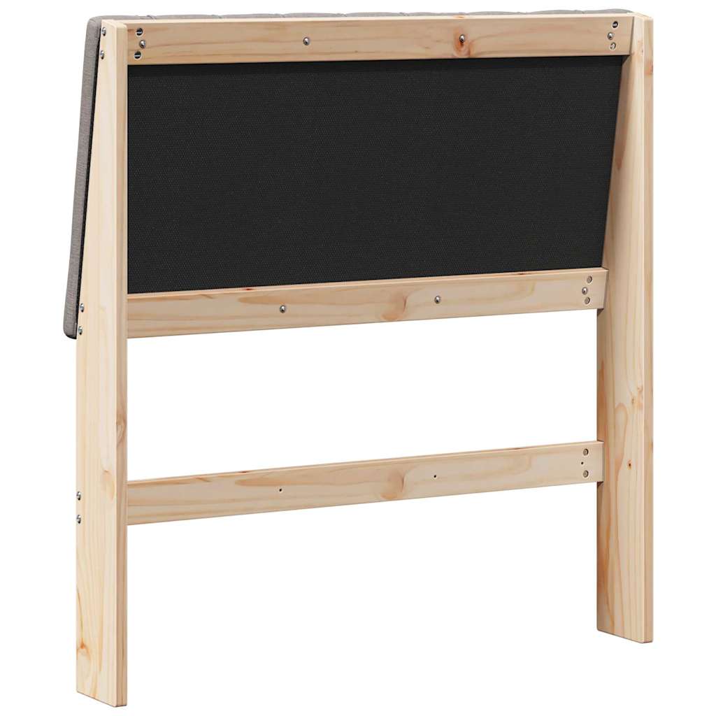 Tête de lit capitonnée Taupe 90 cm Pin massif - XIOS