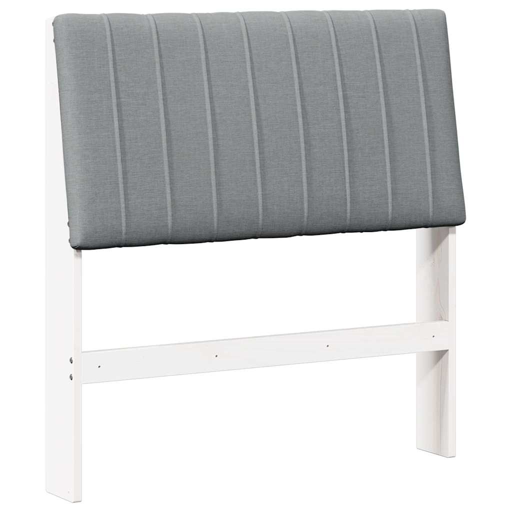 Tête de lit capitonnée Gris clair Pin massif - XIOS