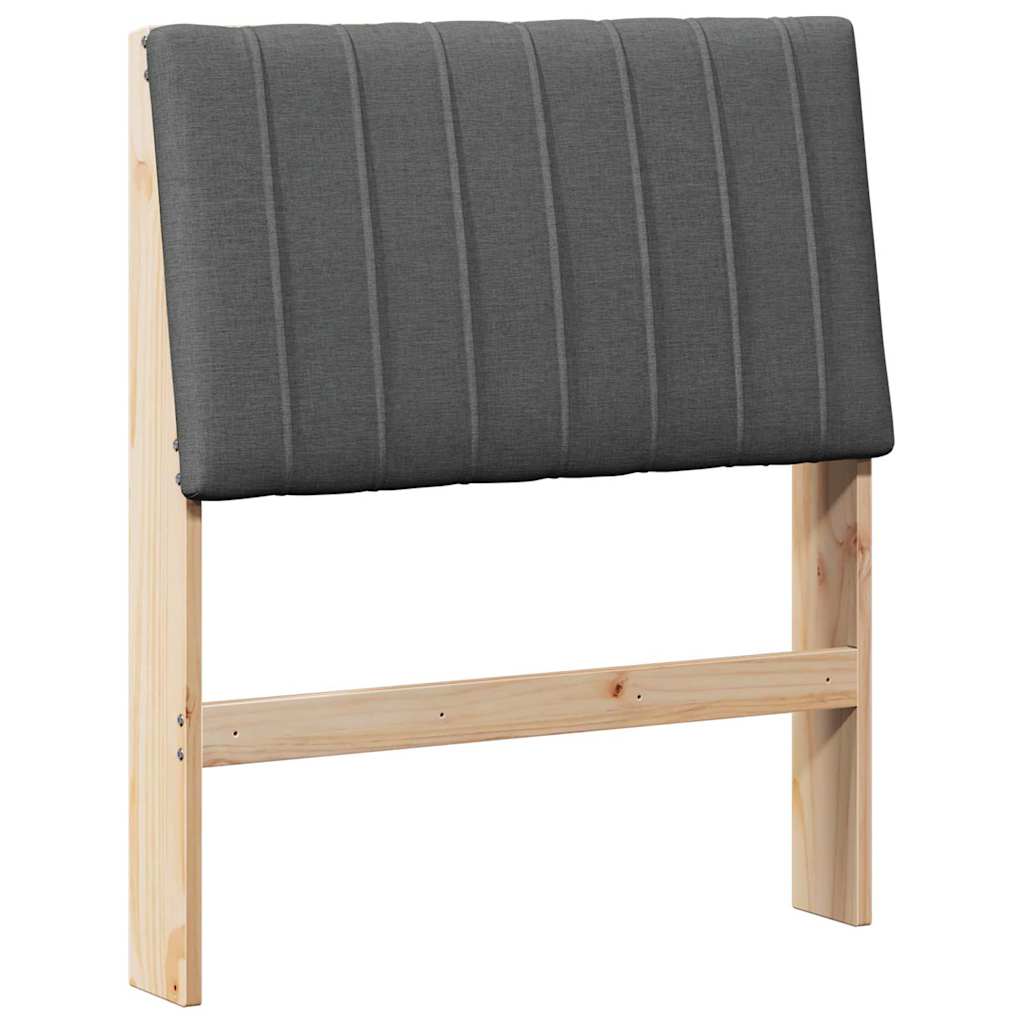 Tête de lit capitonnée Gris foncé 80 cm Pin massif - XIOS