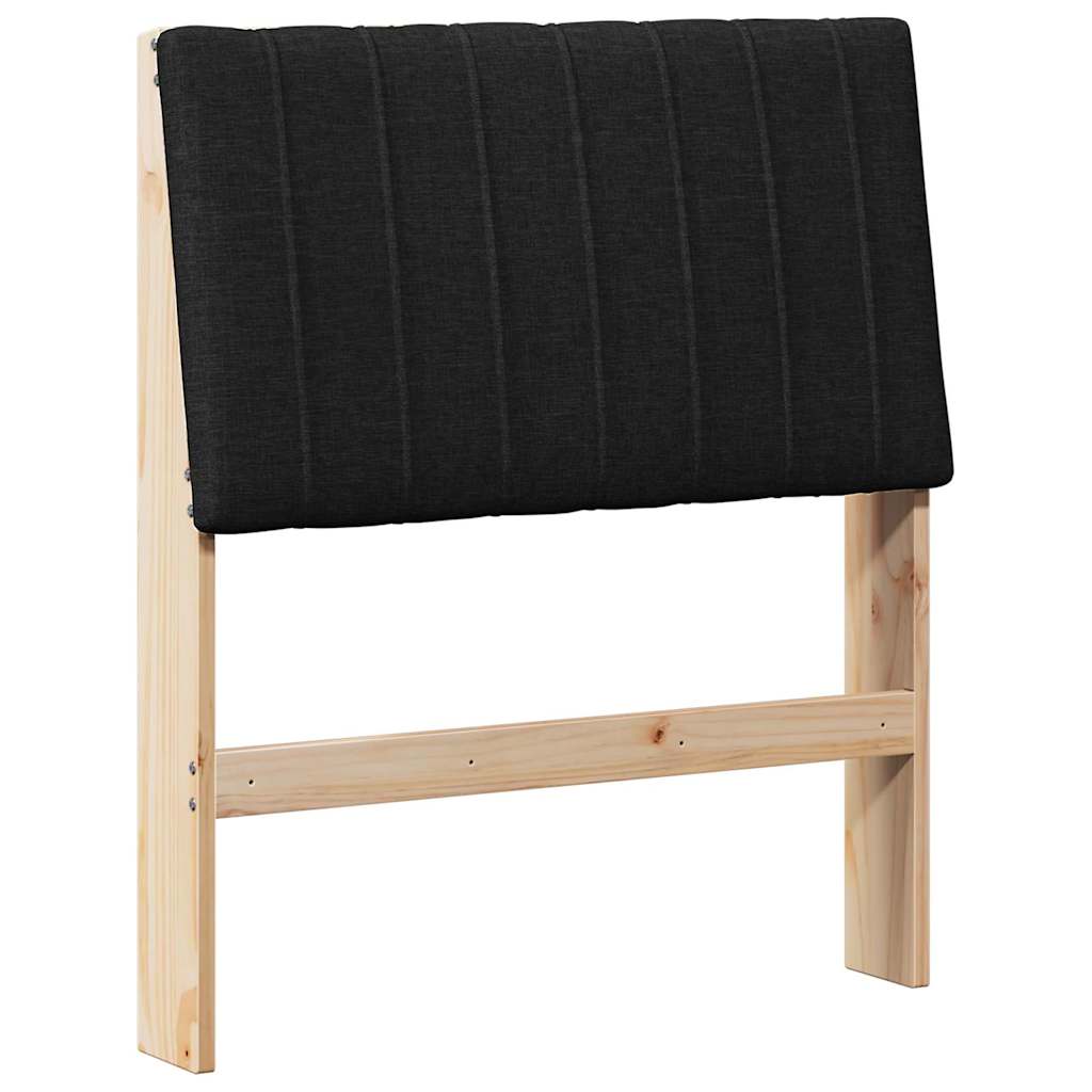 Tête de lit capitonnée Noir 80 cm Pin massif - XIOS