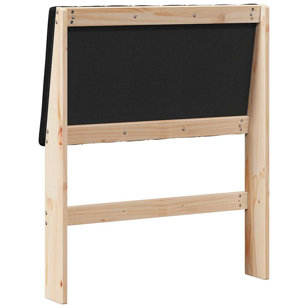 Tête de lit capitonnée Noir 80 cm Pin massif - XIOS