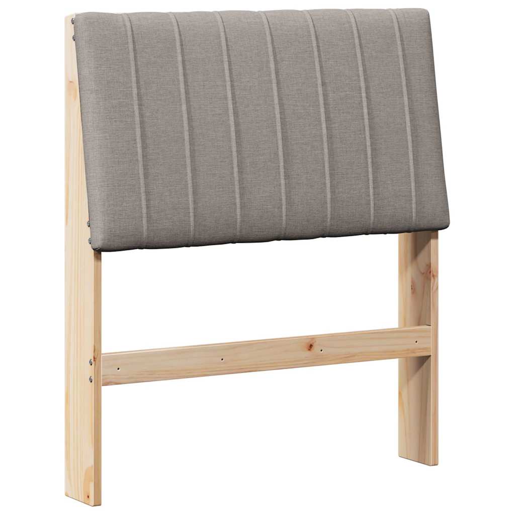 Tête de lit capitonnée Taupe 80 cm Pin massif - XIOS