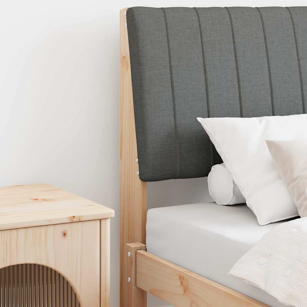 Tête de lit capitonnée Gris foncé 75 cm Pin massif - XIOS