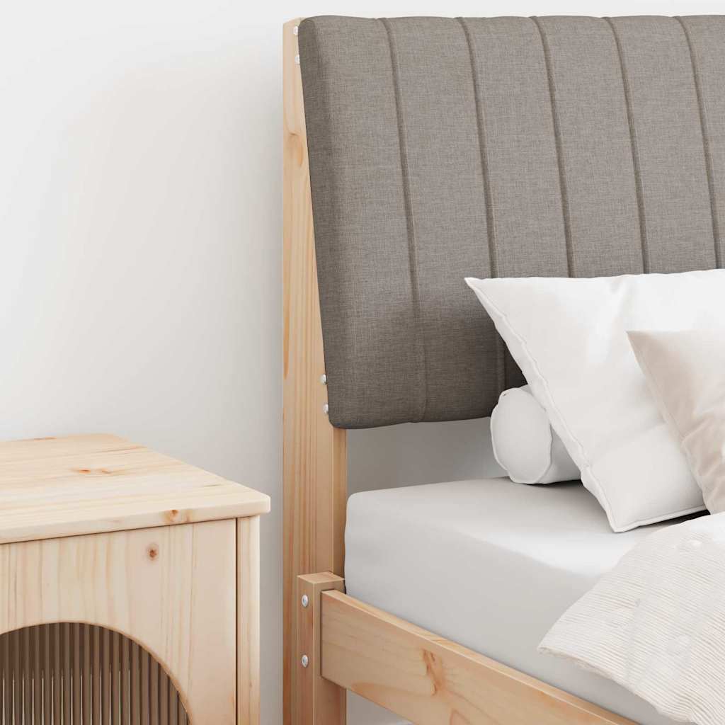 Tête de lit capitonnée Taupe 75 cm Pin massif - XIOS