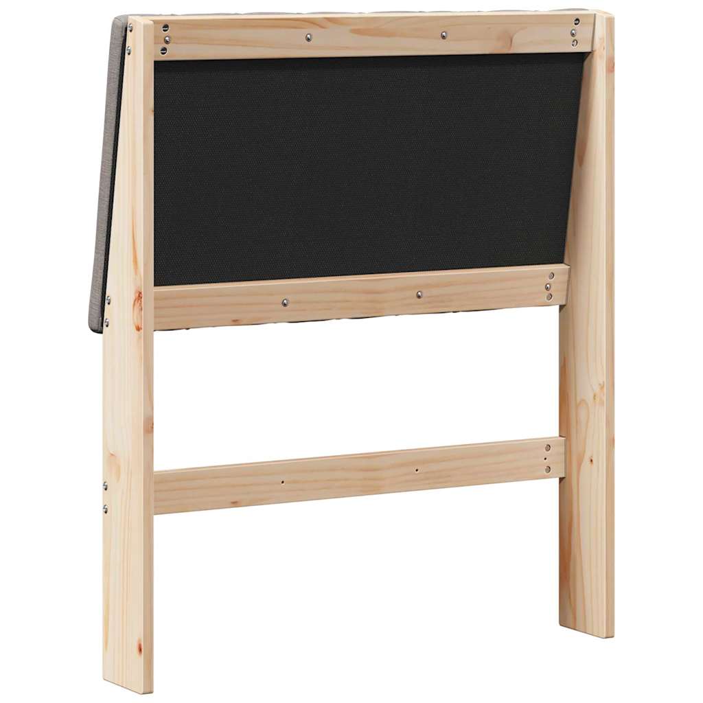 Tête de lit capitonnée Taupe 75 cm Pin massif - XIOS