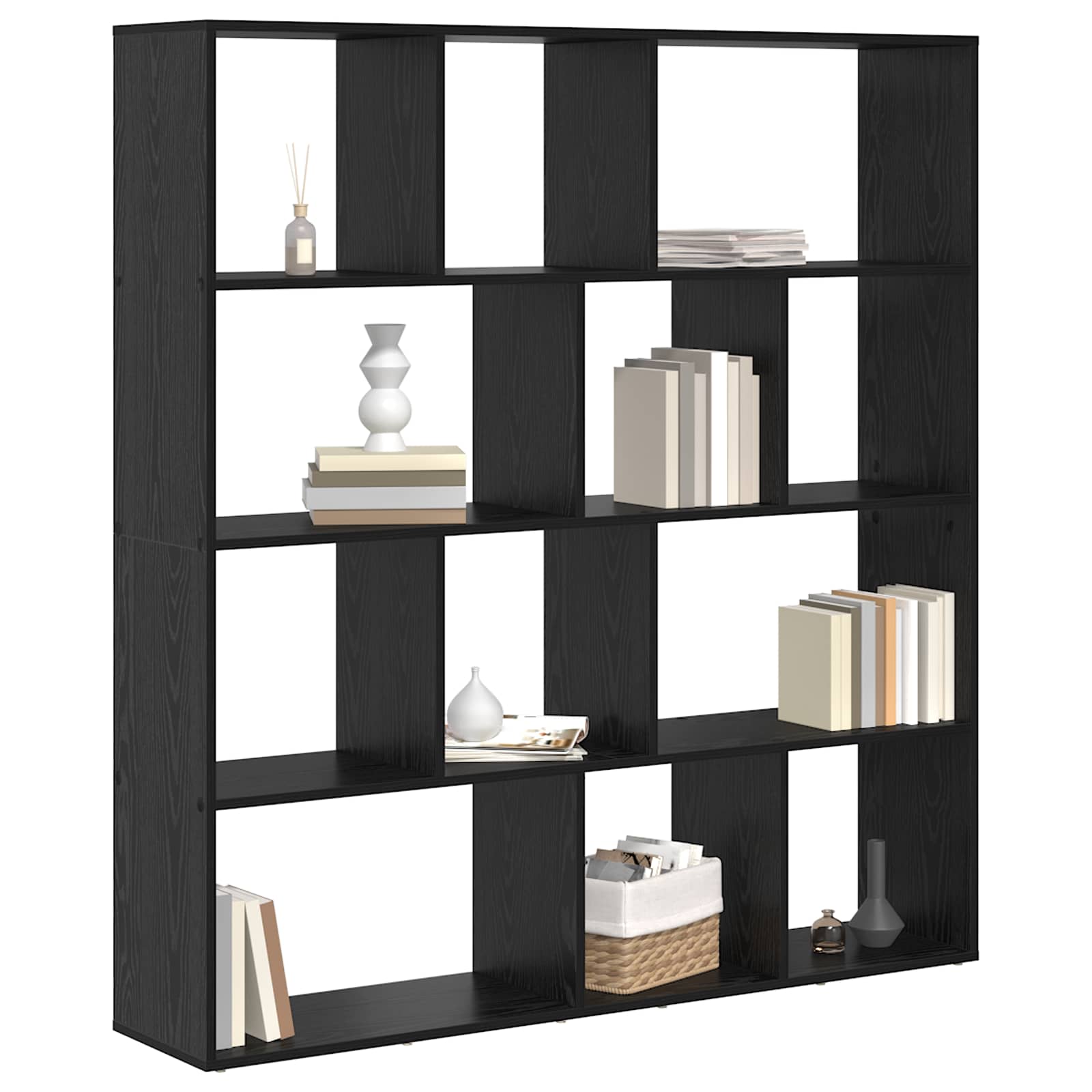 Bibliothèque Chêne noir 132 x 29 x 141,5 cm Bois d'ingénierie - XIOS