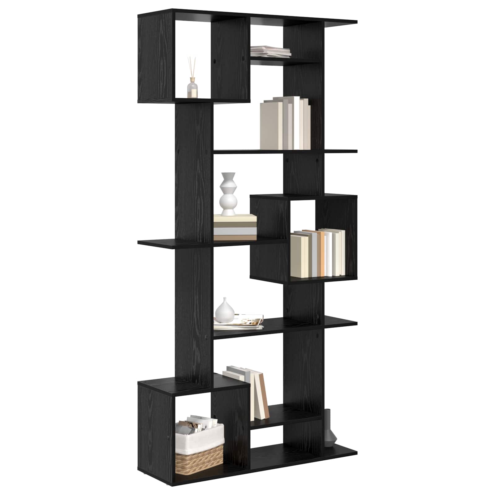 Bibliothèque Chêne noir 92 x 29 x 188 cm Bois d'ingénierie - XIOS