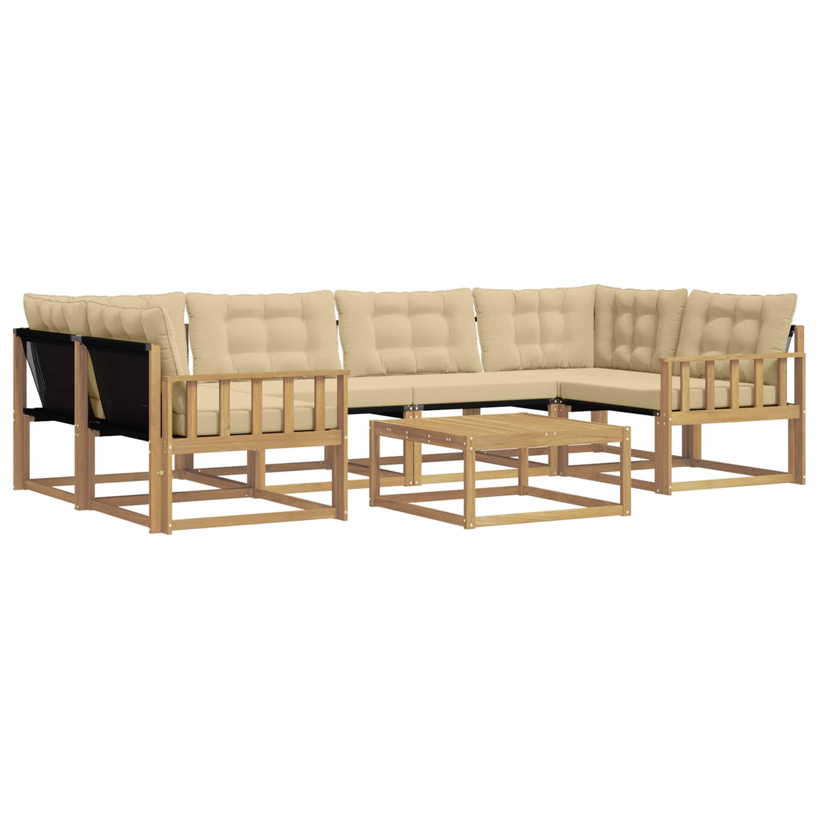 Ensemble de canapés d'extérieur 7 pcs Blanc et Beige - XIOS