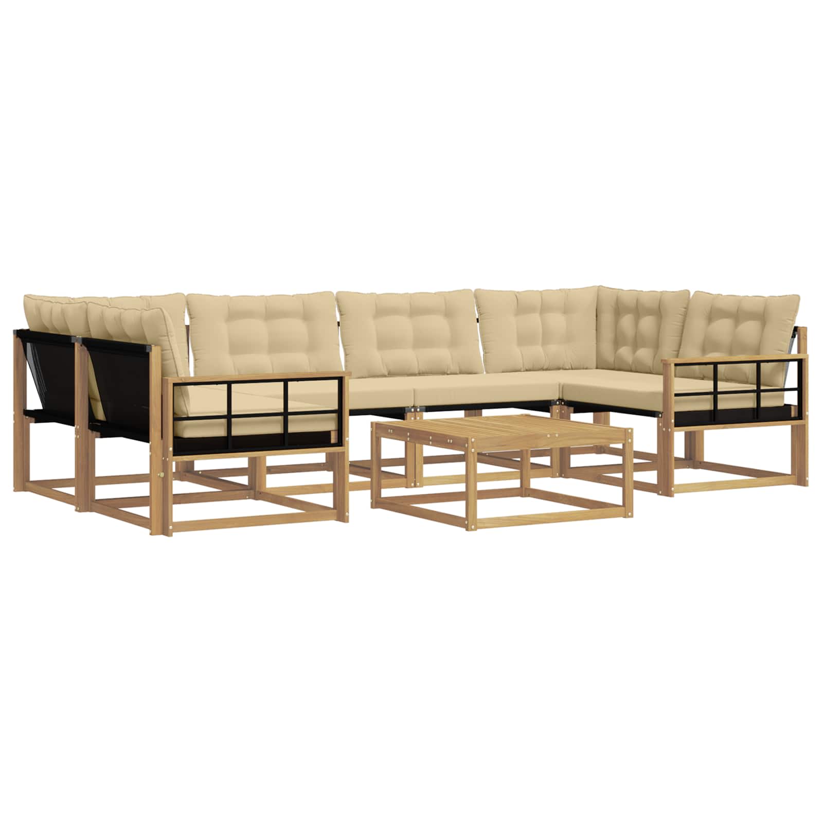 Ensemble de canapés d'extérieur 7 pcs Blanc et Beige - XIOS