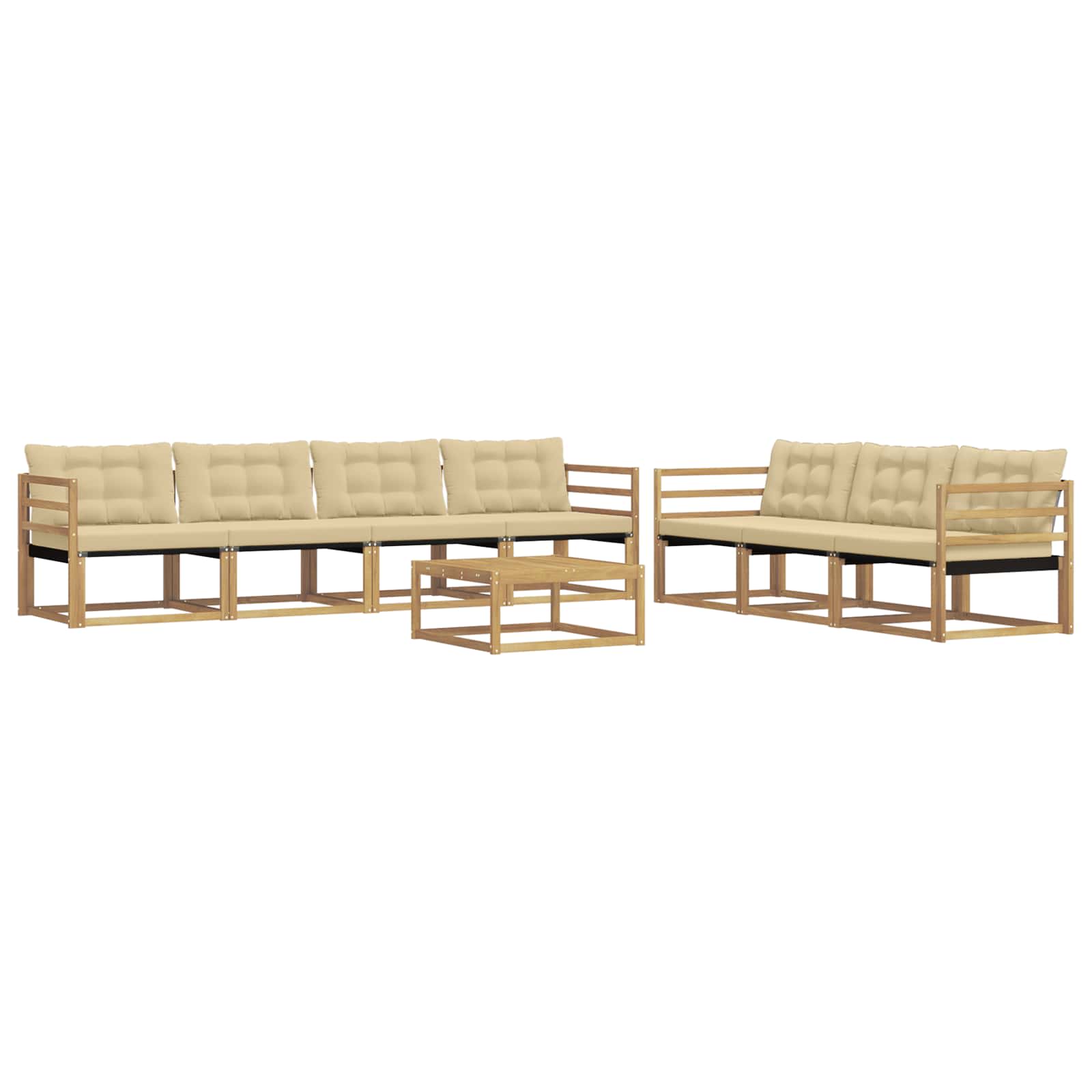 Ensemble de canapés d'extérieur 8 pcs Blanc et Beige - XIOS