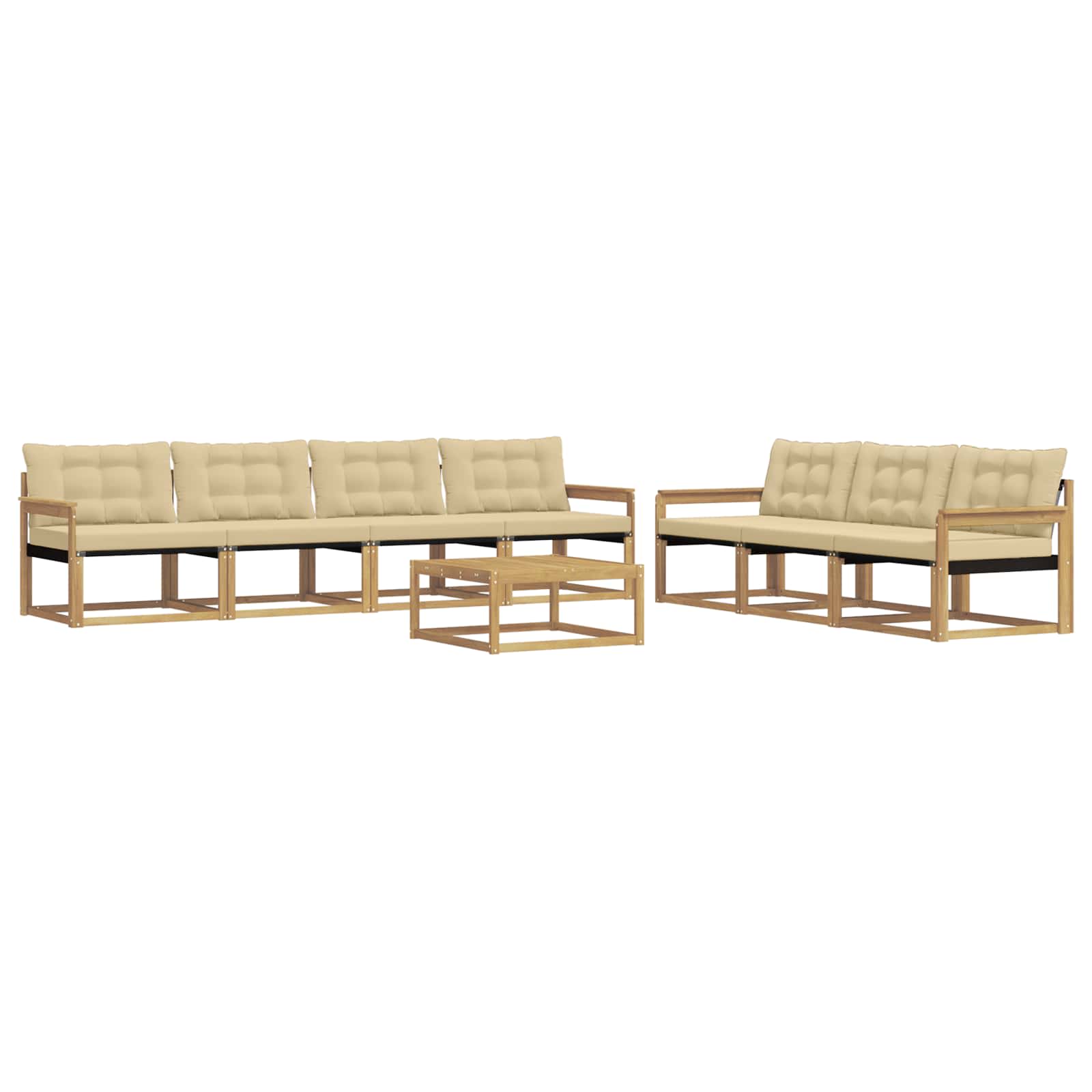 Ensemble de canapés d'extérieur 8 pcs Blanc et Beige - XIOS