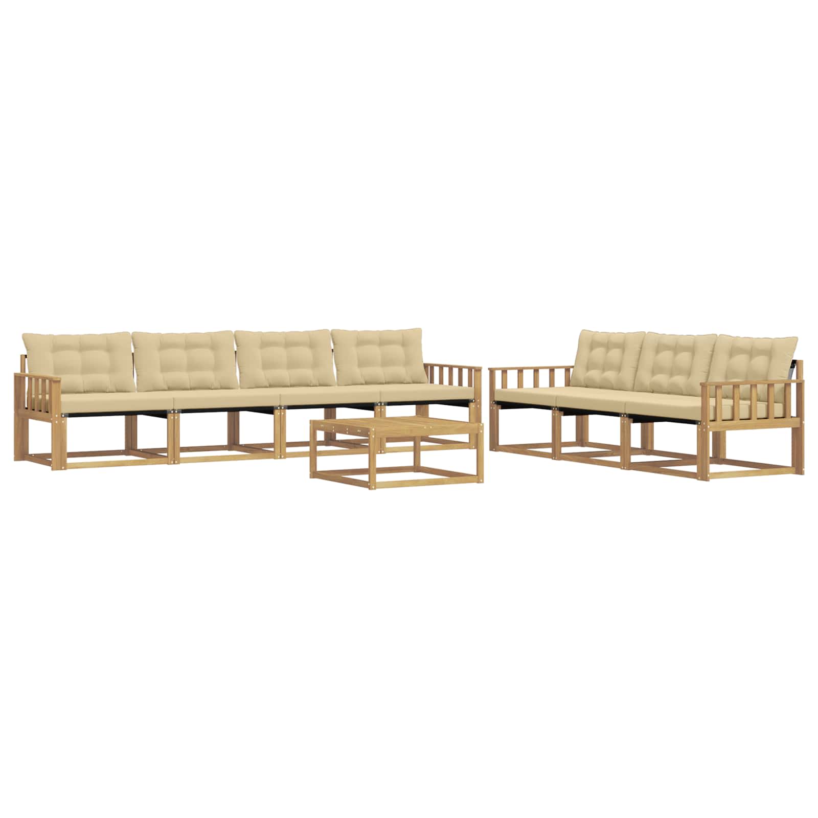 Ensemble de canapés d'extérieur 8 pcs Blanc et Beige - XIOS
