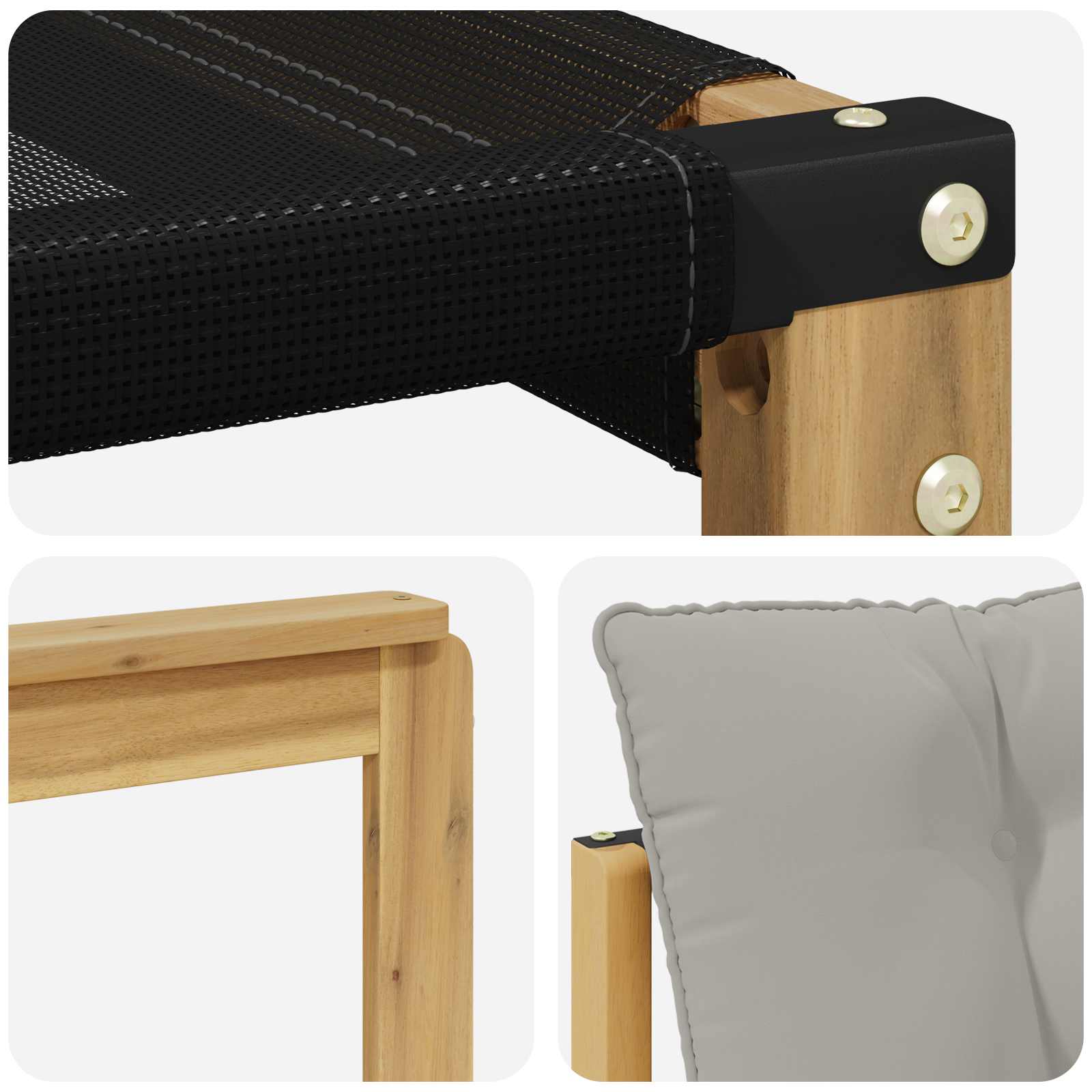 Ensemble de canapés d'extérieur 4 pcs Blanc et gris clair - XIOS