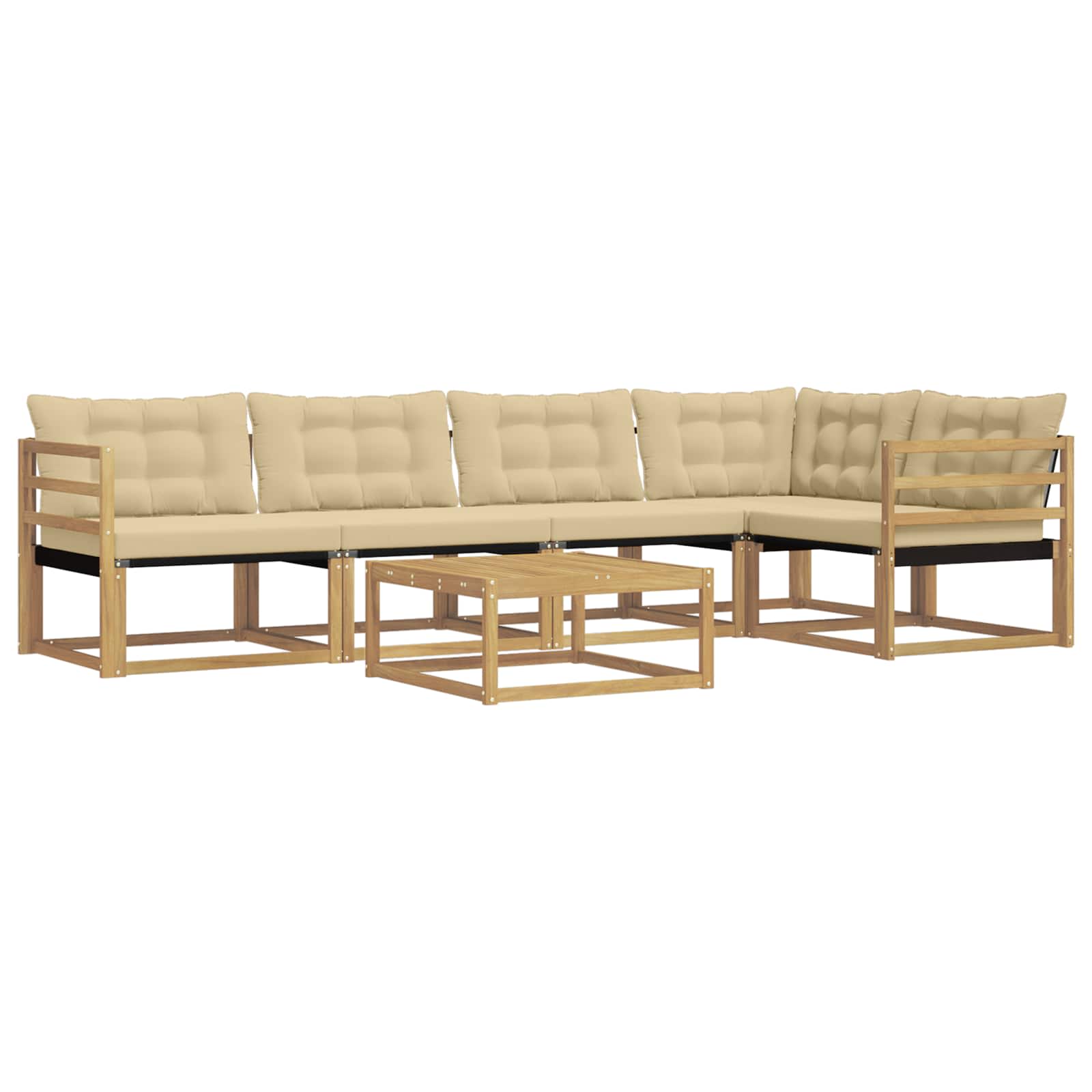 Ensemble de canapés d'extérieur 6 pcs Blanc et Beige - XIOS