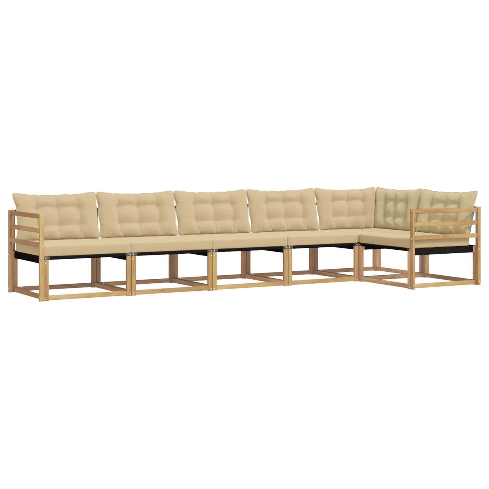 Ensemble de canapés d'extérieur 6 pcs Blanc et Beige - XIOS