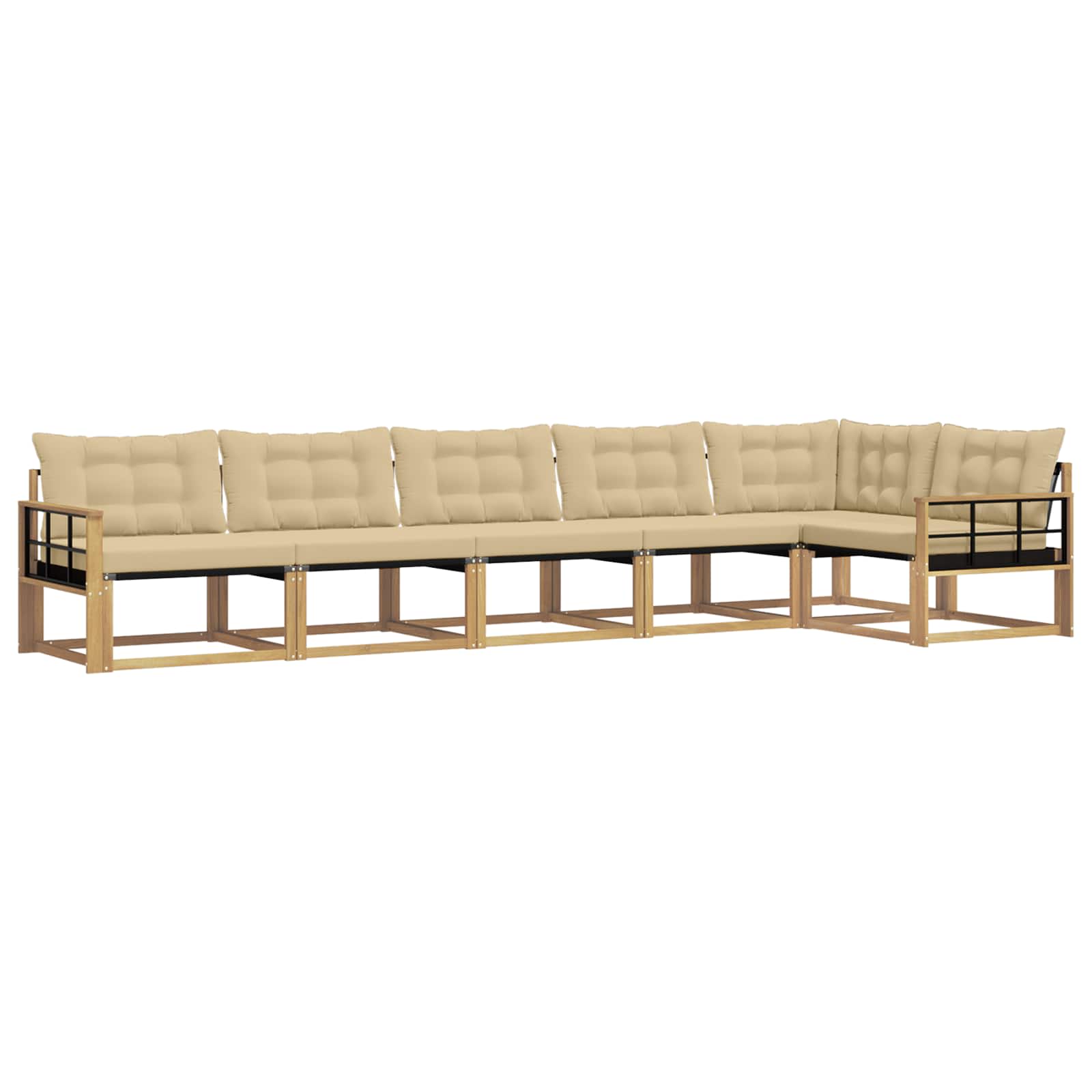 Ensemble de canapés d'extérieur 6 pcs Blanc et Beige - XIOS