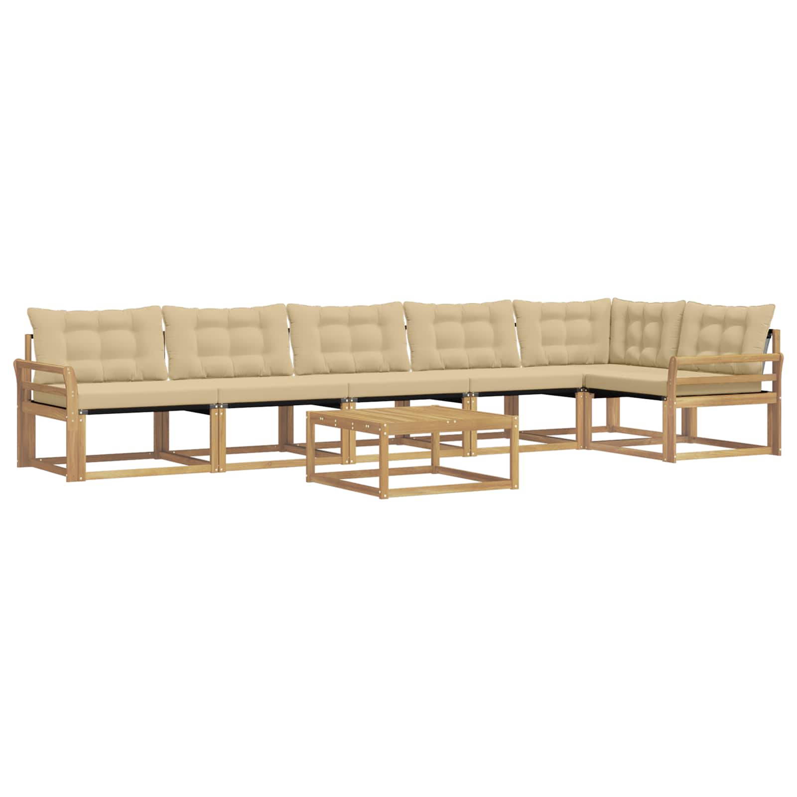 Ensemble de canapés d'extérieur 7 pcs Blanc et Beige - XIOS