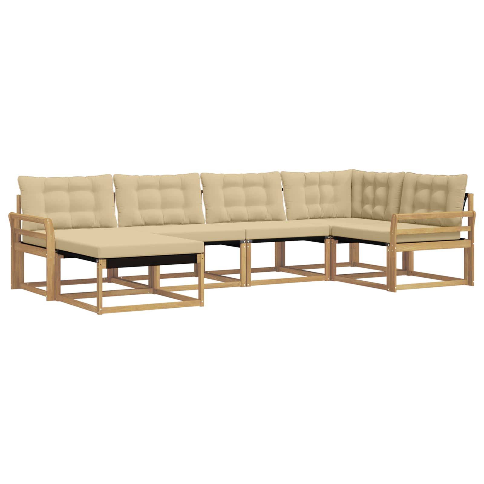 Ensemble de canapés d'extérieur 6 pcs Blanc et Beige - XIOS