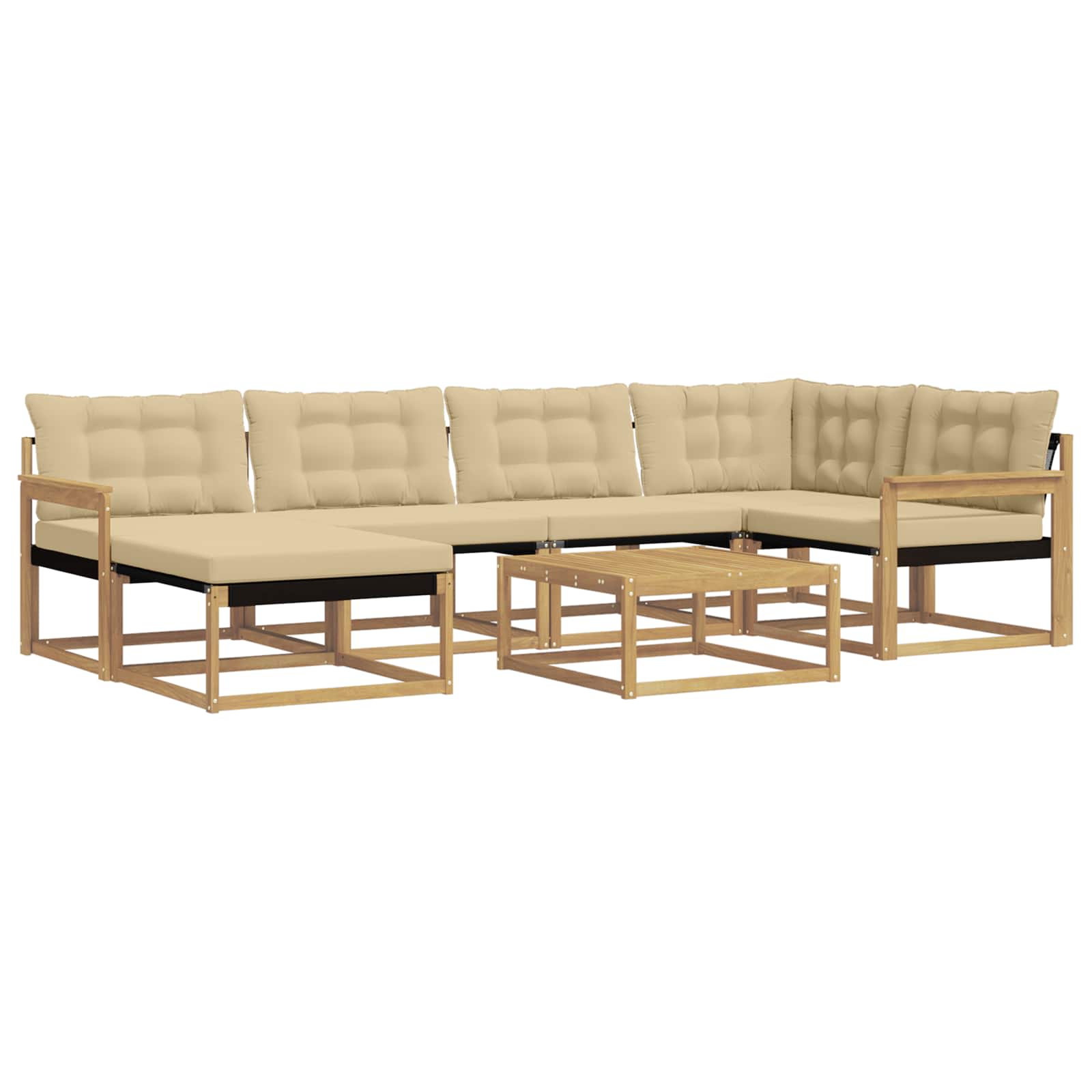 Ensemble de canapés d'extérieur 7 pcs Blanc et Beige - XIOS