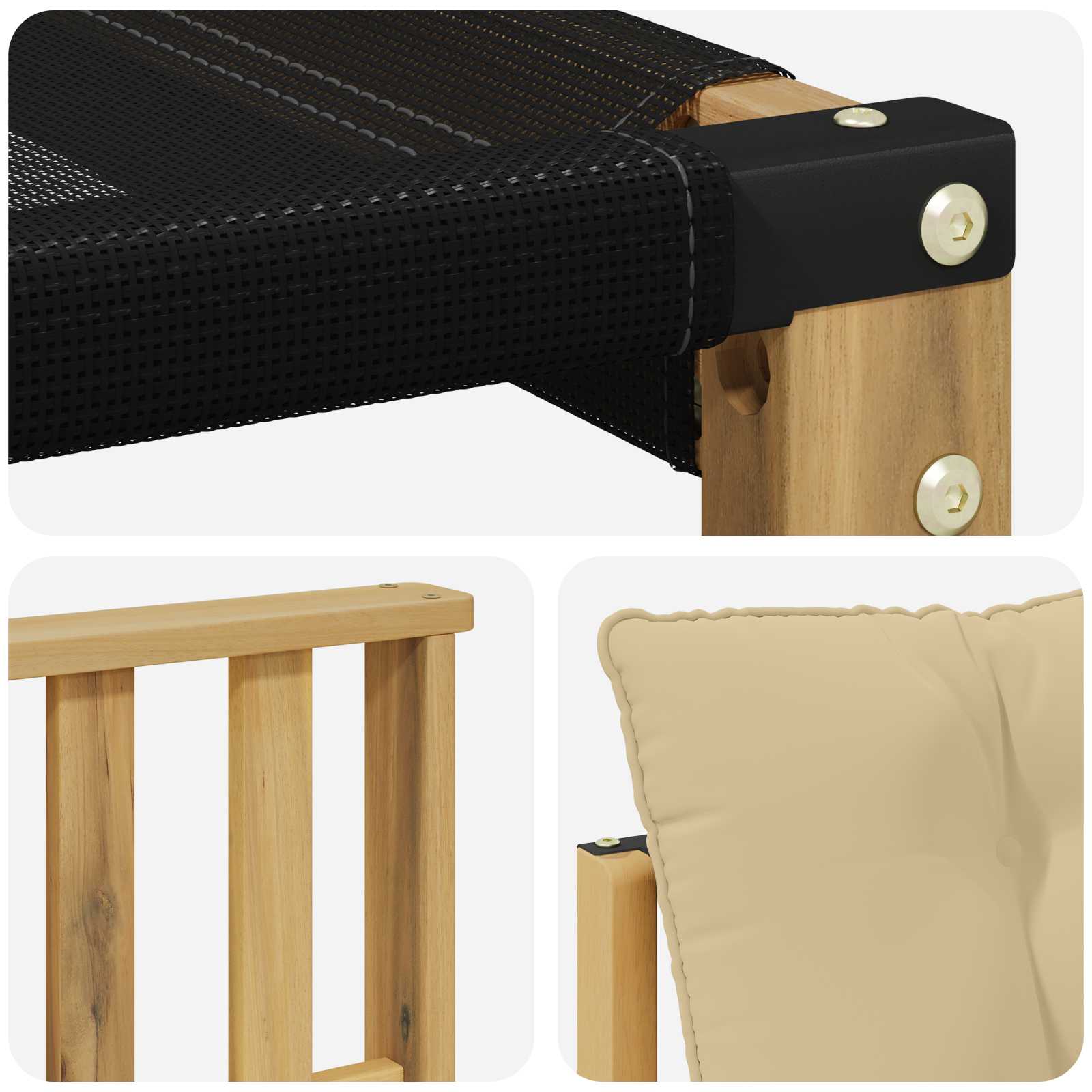 Ensemble de canapés d'extérieur 6 pcs Blanc et Beige - XIOS