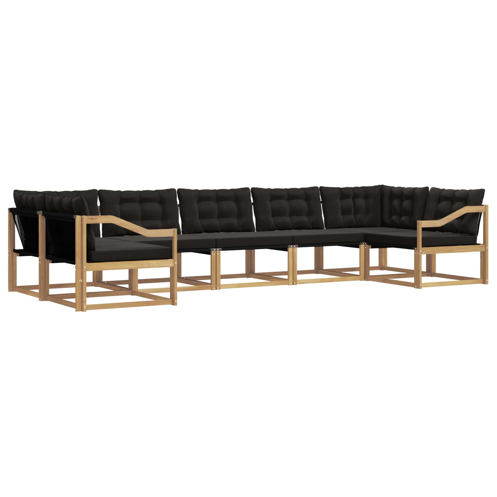 Ensemble de canapés d'extérieur 7 pcs Blanc et noir - XIOS