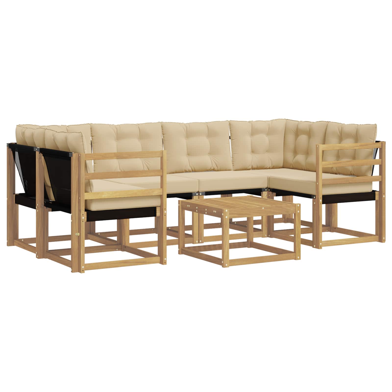 Ensemble de canapés d'extérieur 7 pcs Blanc et Beige - XIOS