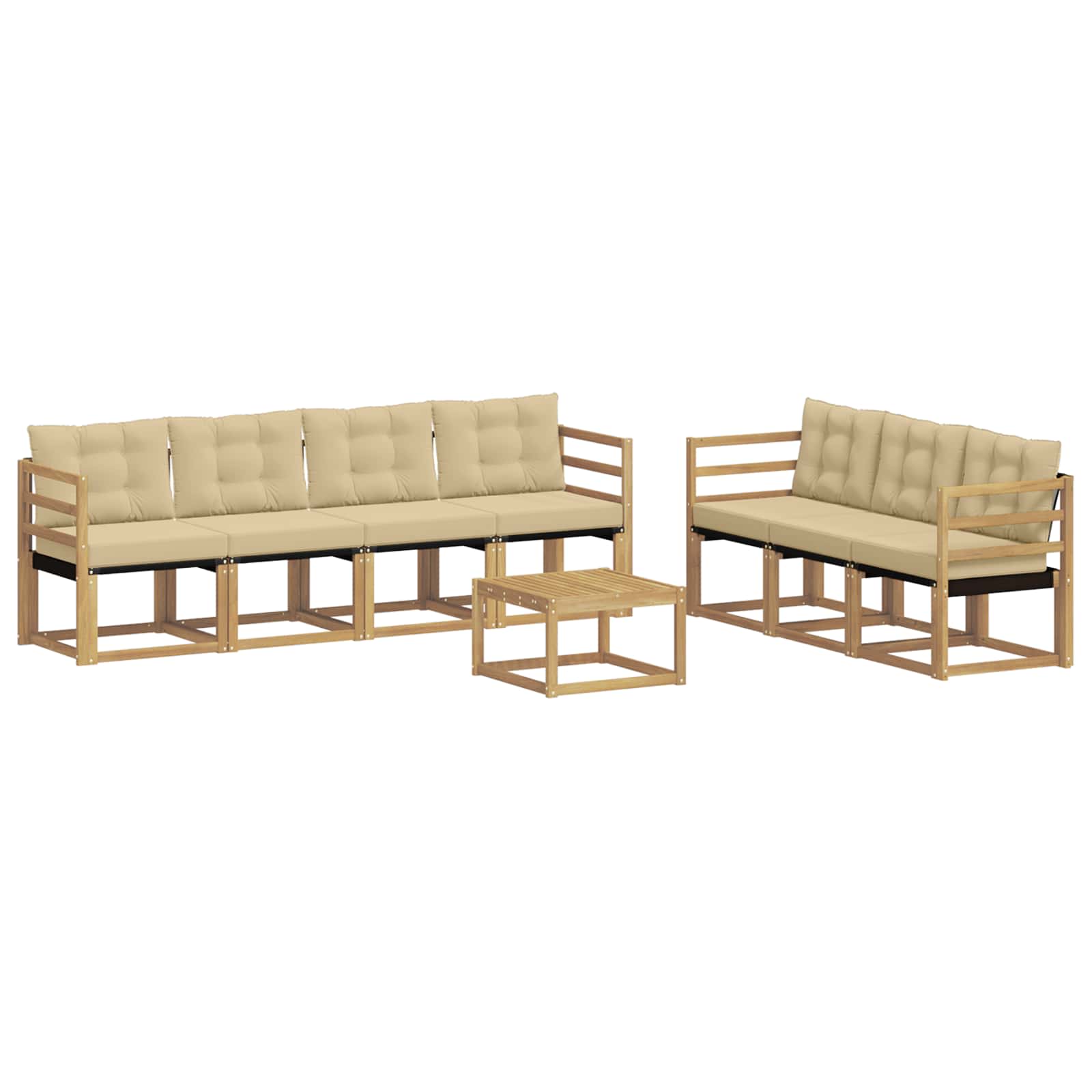 Ensemble de canapés d'extérieur 8 pcs Blanc et Beige - XIOS