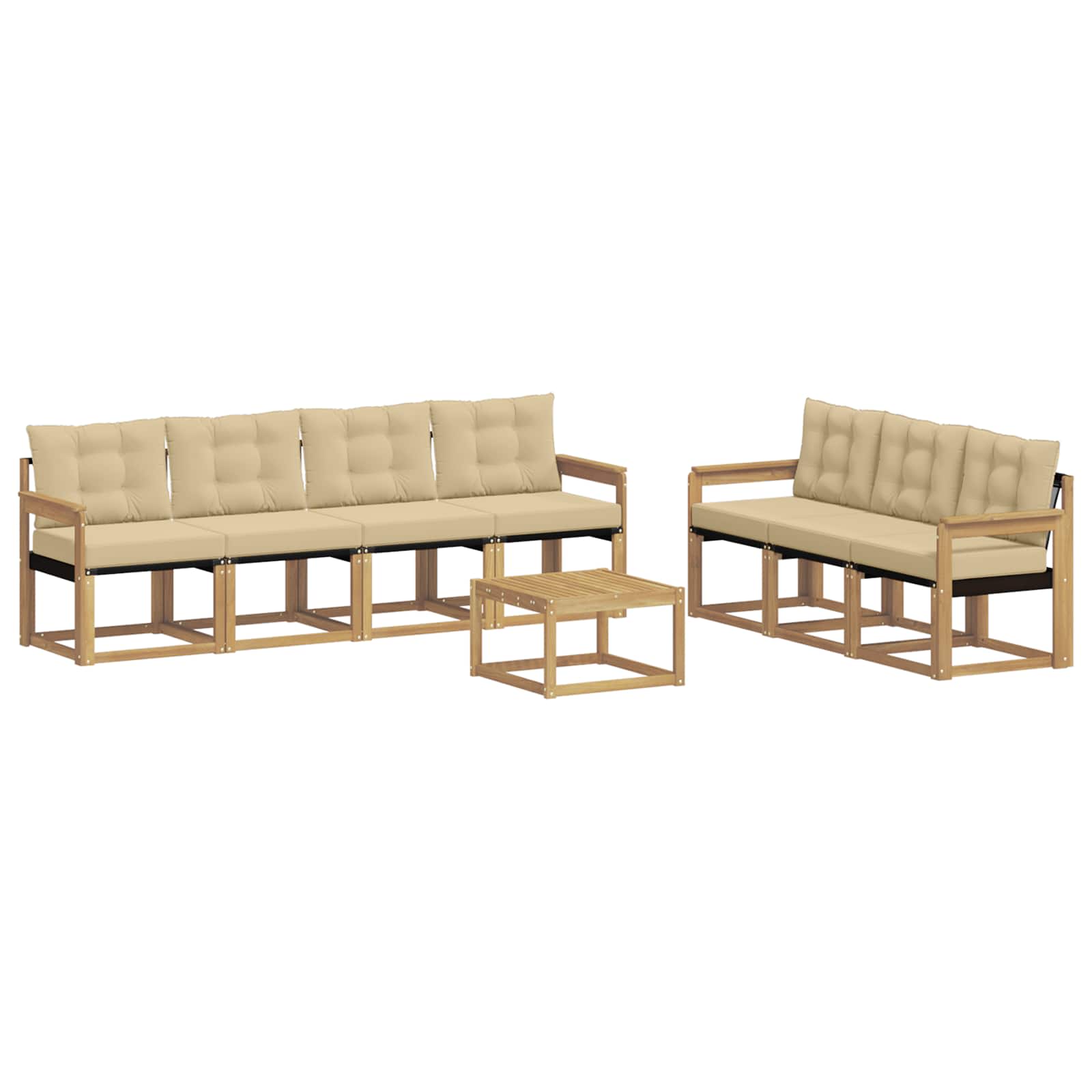 Ensemble de canapés d'extérieur 8 pcs Blanc et Beige - XIOS