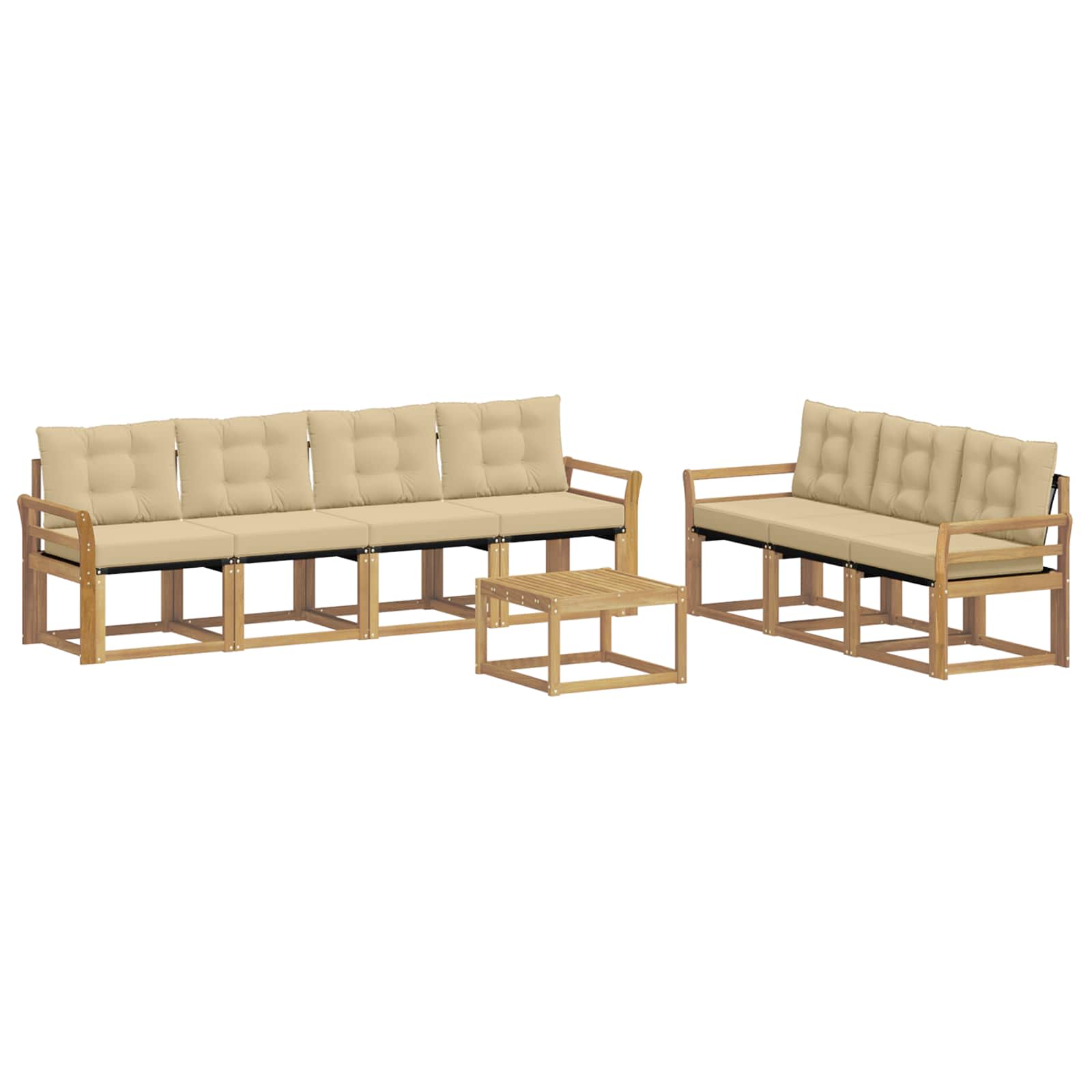 Ensemble de canapés d'extérieur 8 pcs Blanc et Beige - XIOS