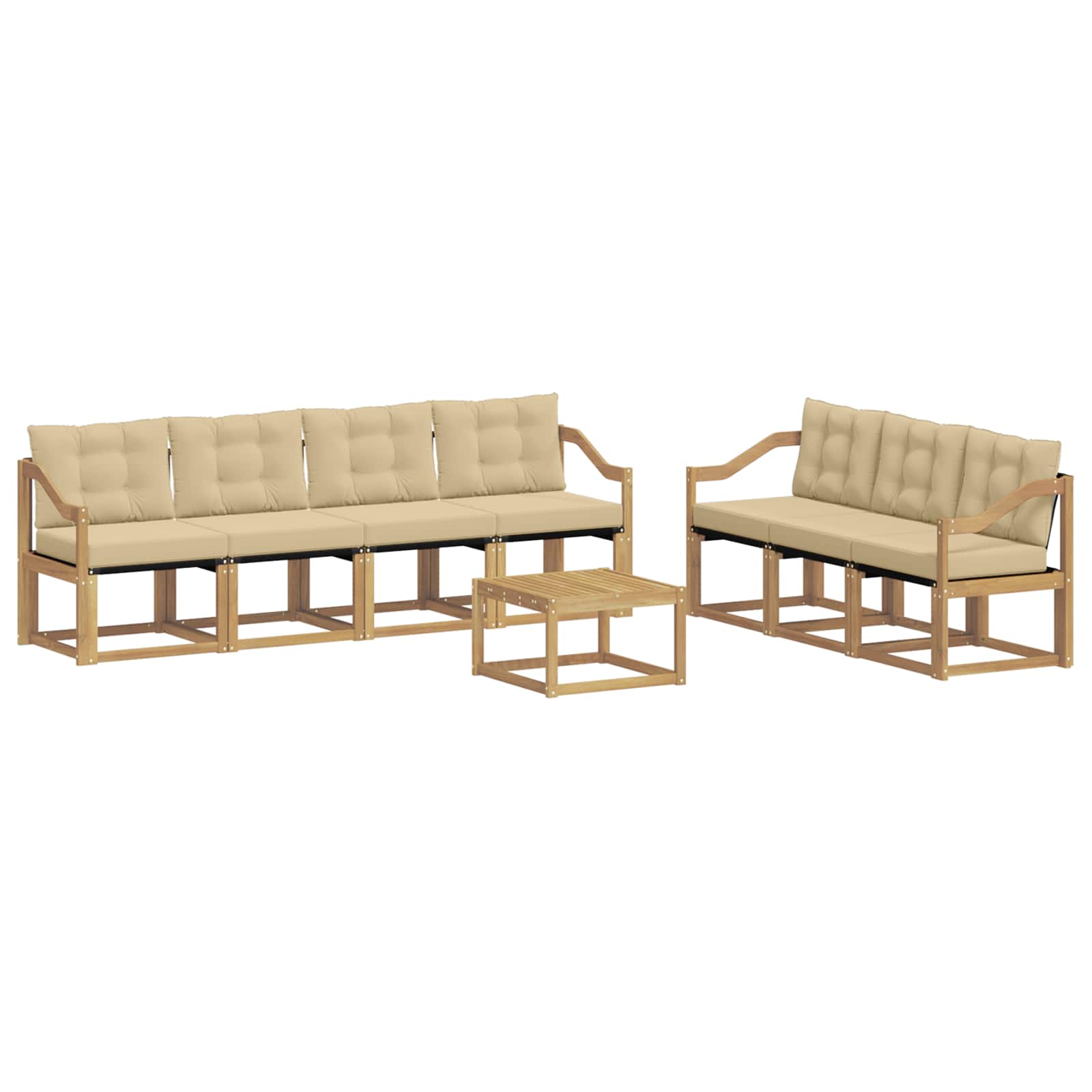 Ensemble de canapés d'extérieur 8 pcs Blanc et Beige - XIOS