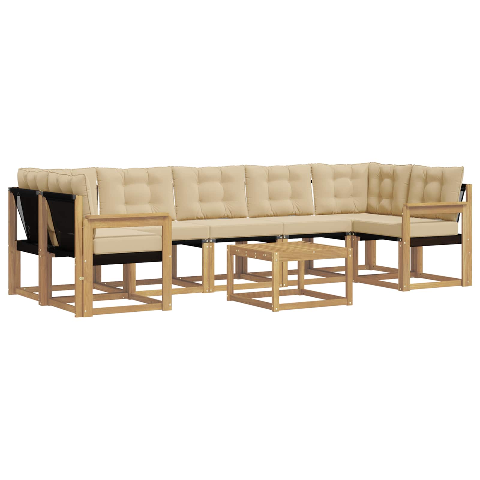 Ensemble de canapés d'extérieur 8 pcs Blanc et Beige - XIOS