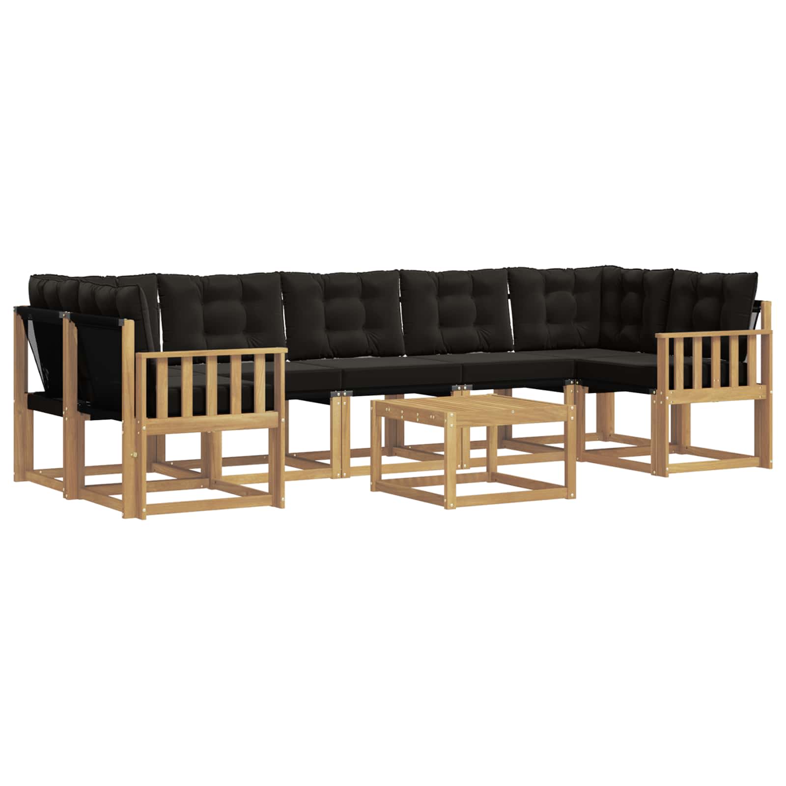 Ensemble de canapés d'extérieur 8 pcs Blanc et noir - XIOS