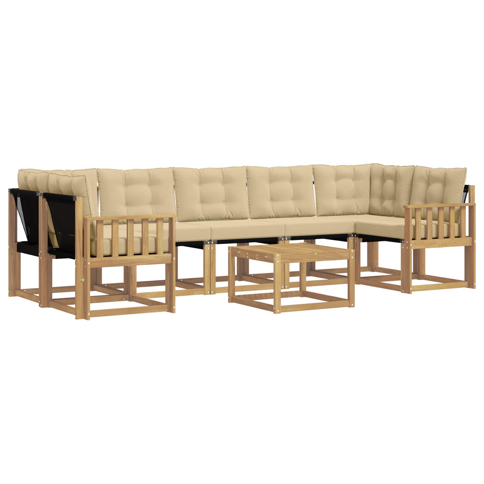 Ensemble de canapés d'extérieur 8 pcs Blanc et Beige - XIOS