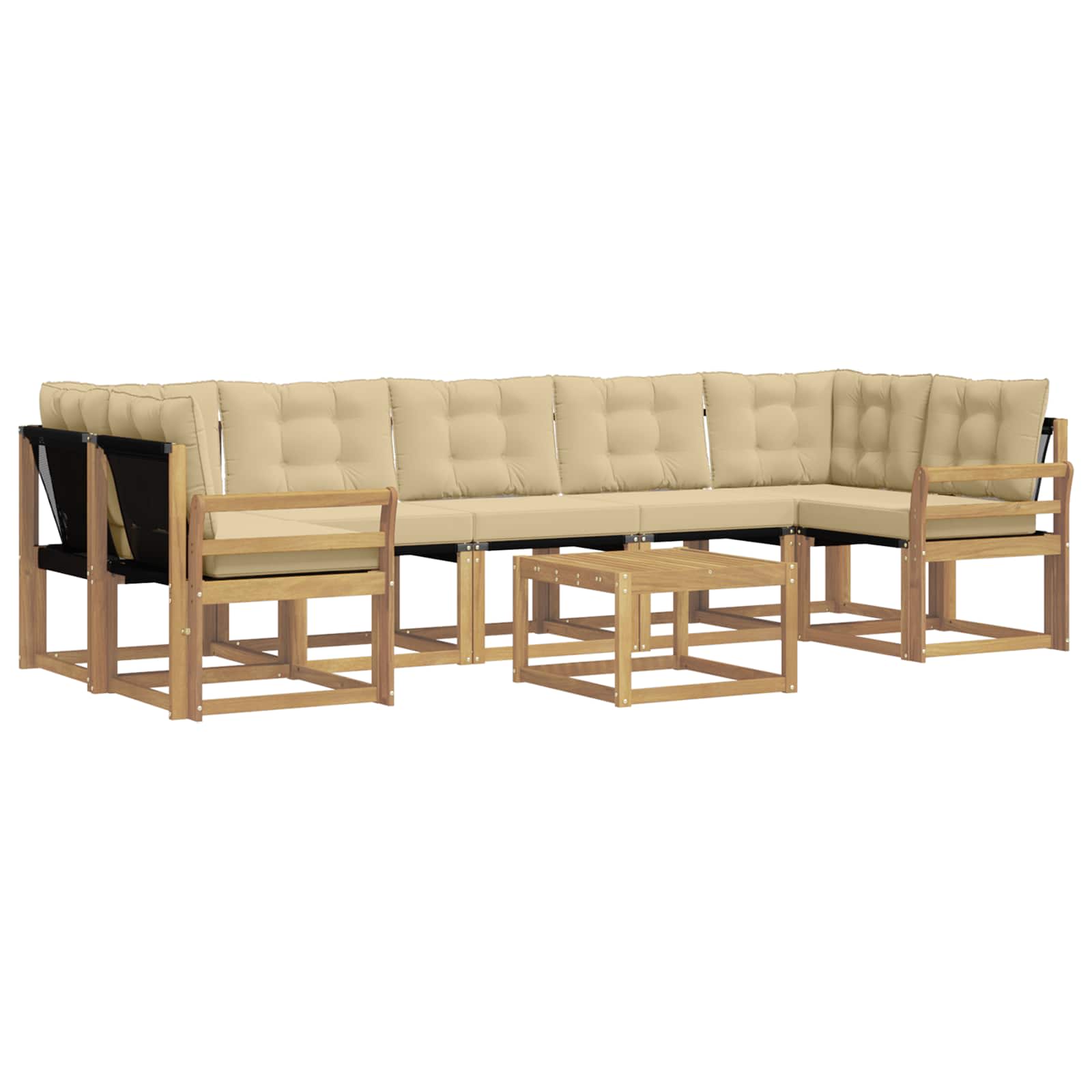 Ensemble de canapés d'extérieur 8 pcs Blanc et Beige - XIOS