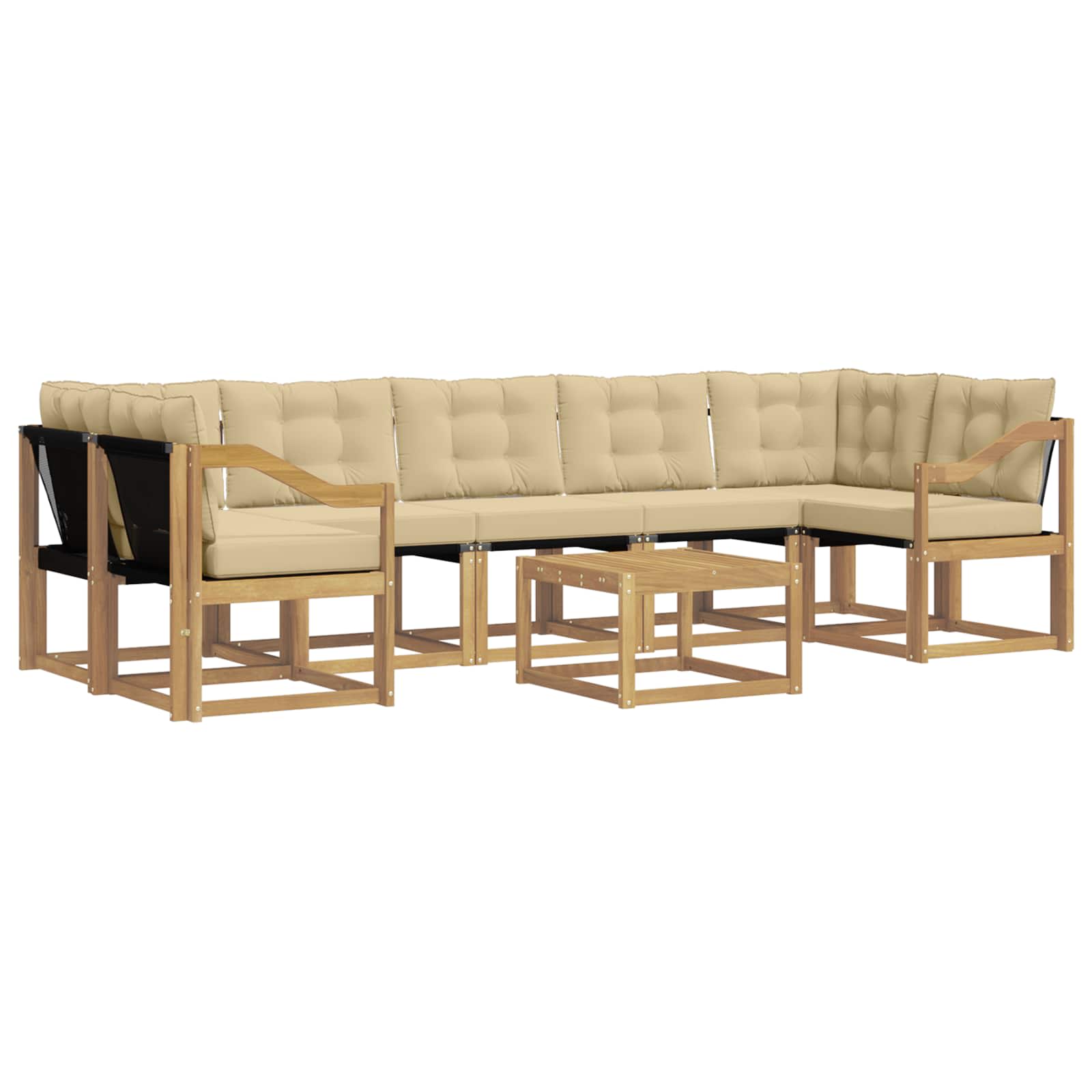 Ensemble de canapés d'extérieur 8 pcs Blanc et Beige - XIOS