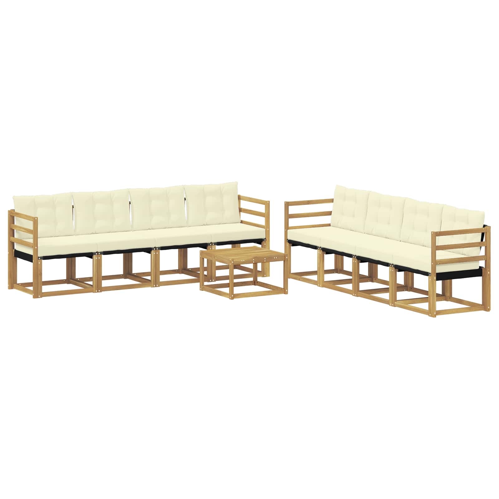 Ensemble de canapés d'extérieur 9 pcs Blanc et crème - XIOS