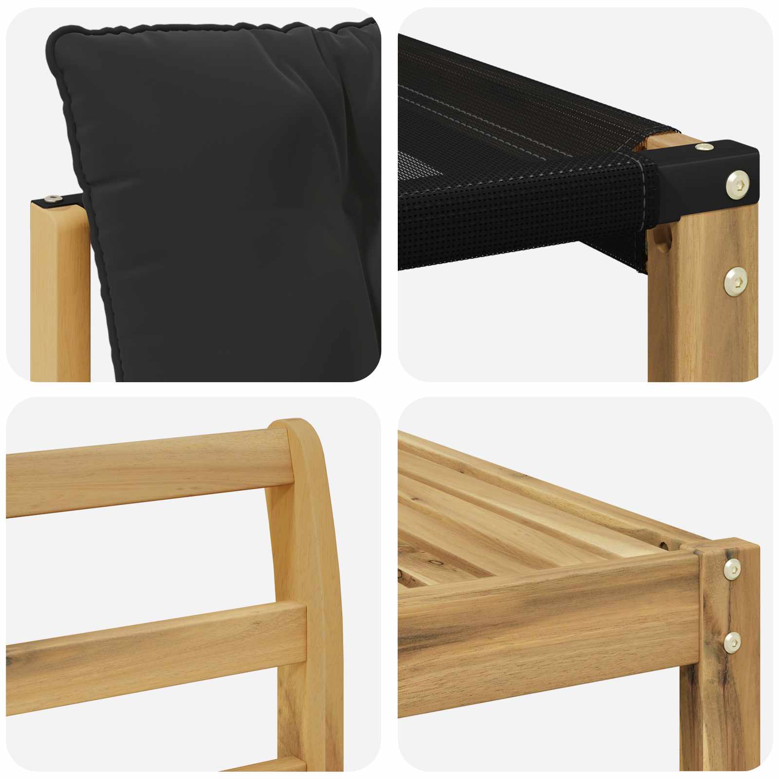Ensemble de canapés d'extérieur 9 pcs Blanc et noir - XIOS
