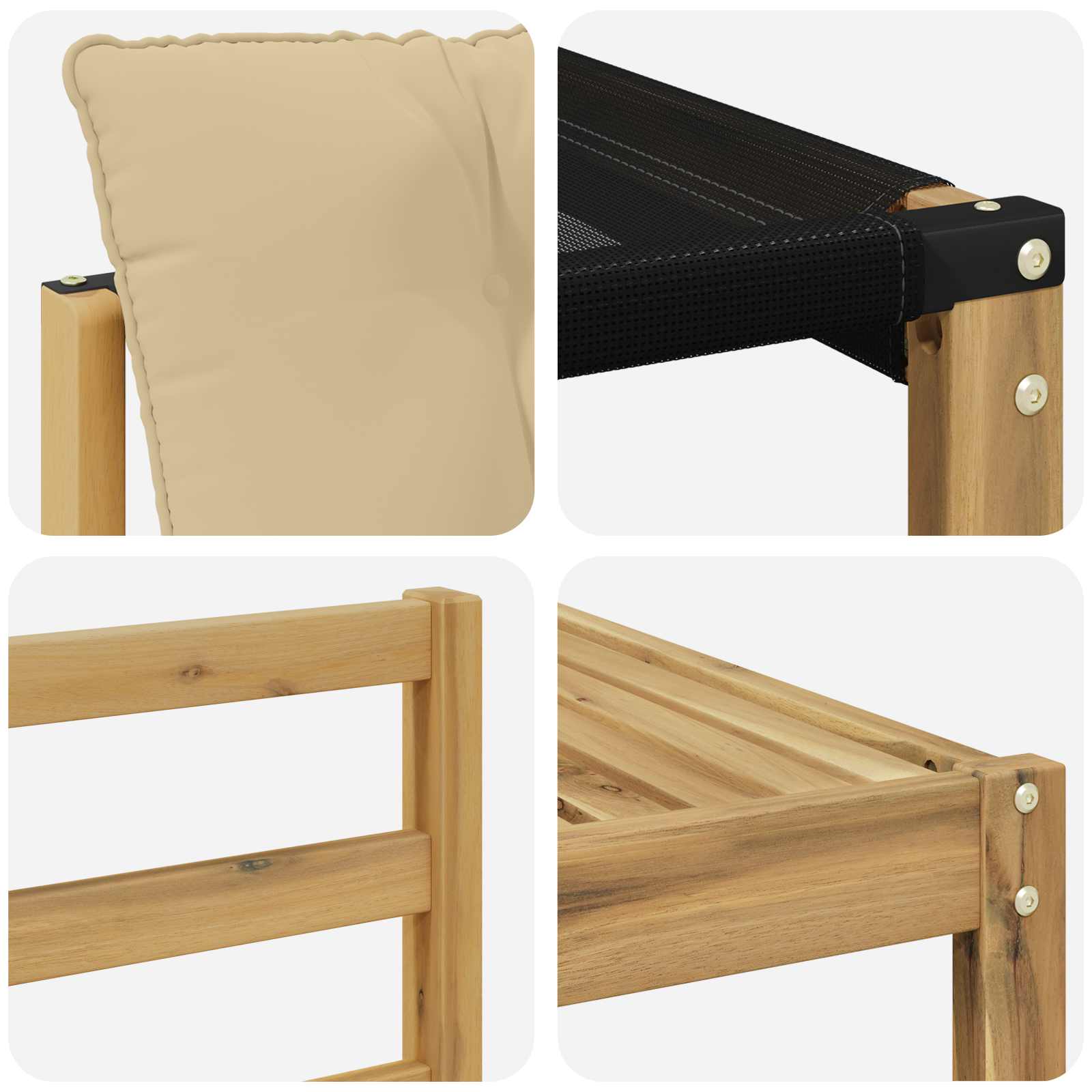 Ensemble de canapés d'extérieur 6 pcs Blanc et Beige - XIOS