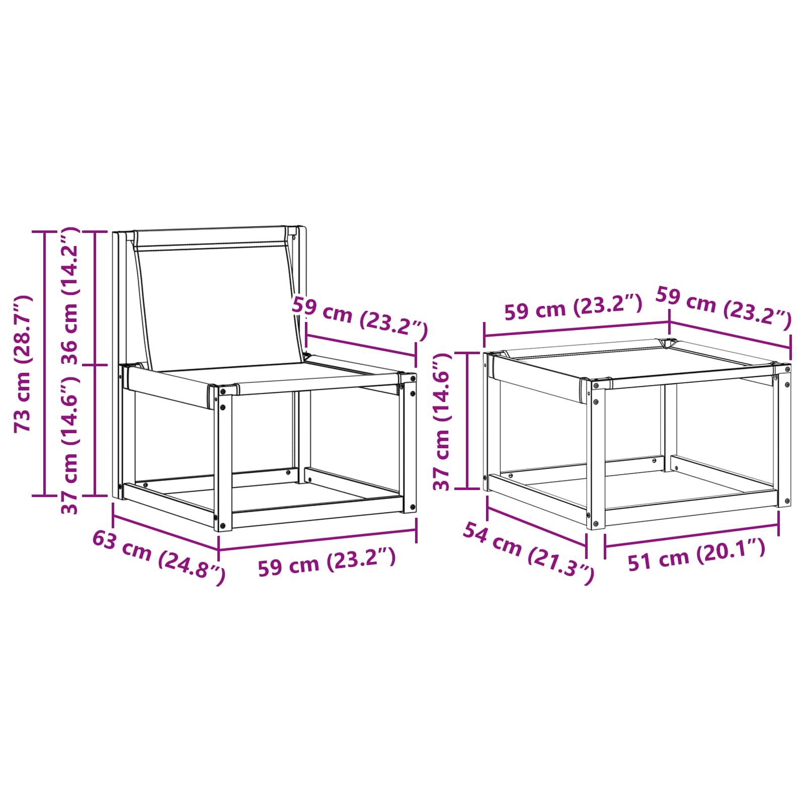 Ensemble de canapés d'extérieur 6 pcs Blanc et Beige - XIOS