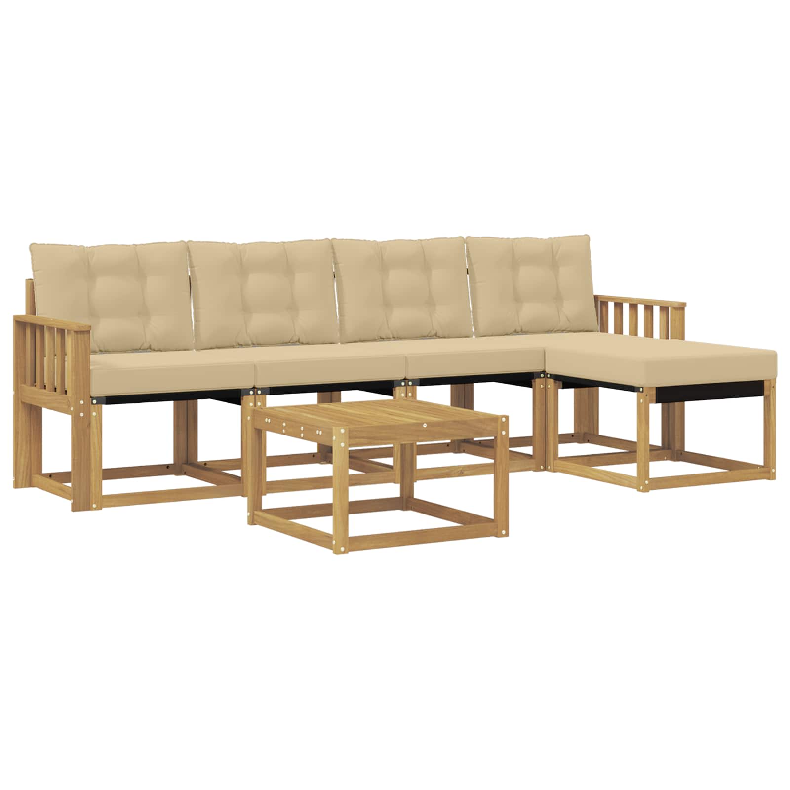 Ensemble de canapés d'extérieur 6 pcs Blanc et Beige - XIOS