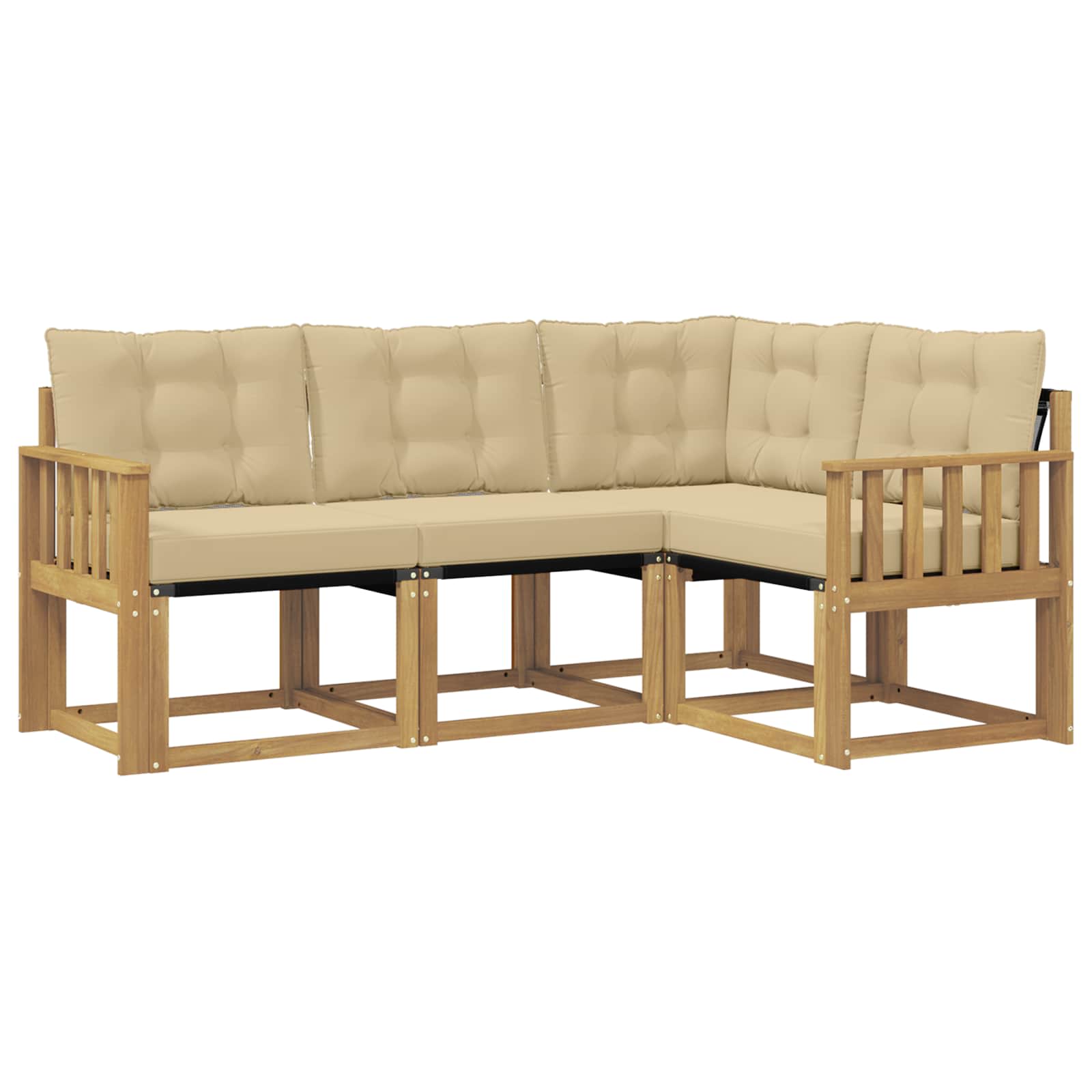 Ensemble de canapés d'extérieur 4 pcs Blanc et Beige - XIOS