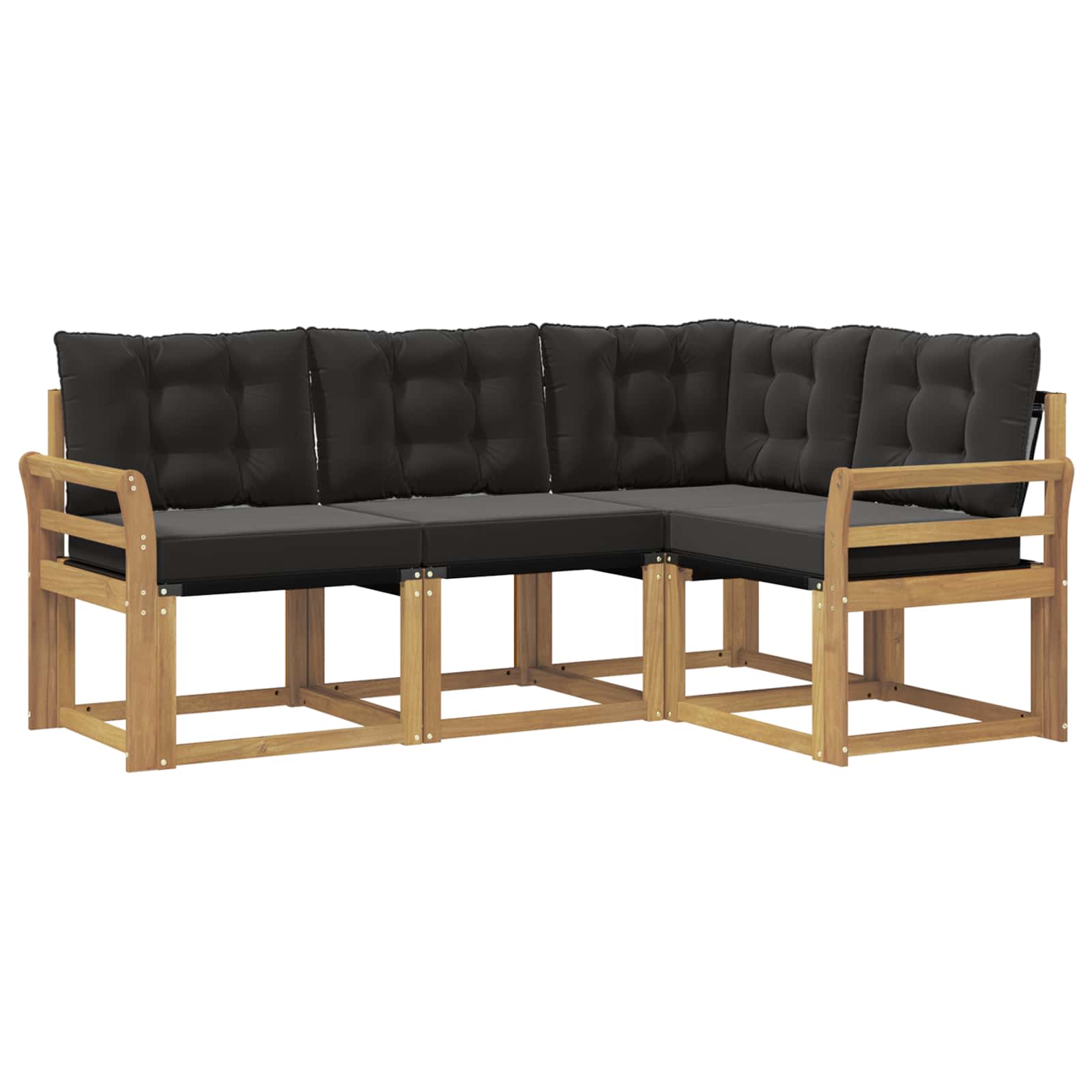 Ensemble de canapés d'extérieur 4 pcs Blanc et noir - XIOS