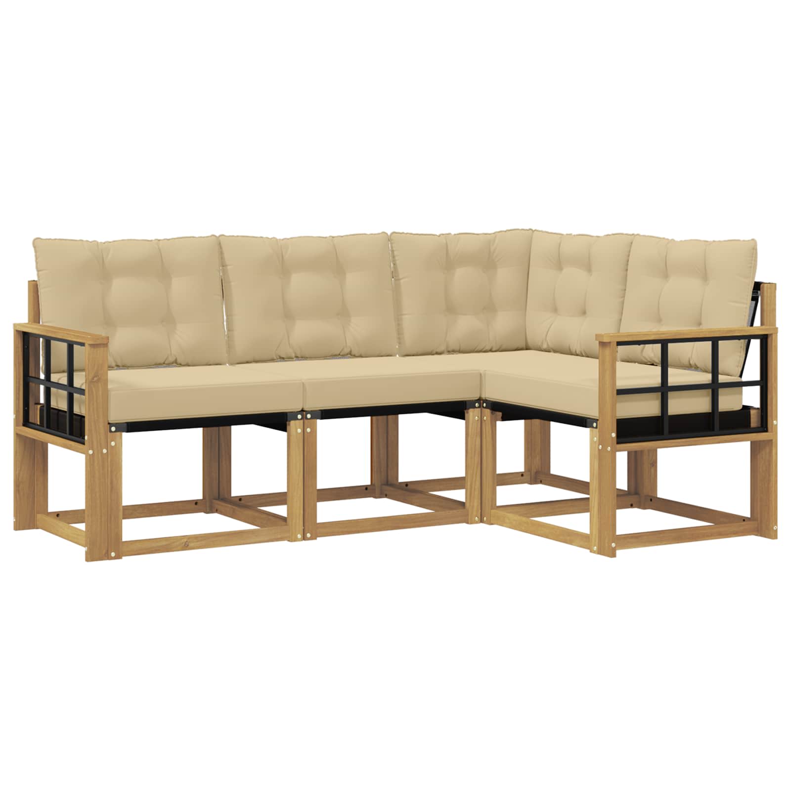 Ensemble de canapés d'extérieur 4 pcs Blanc et Beige - XIOS