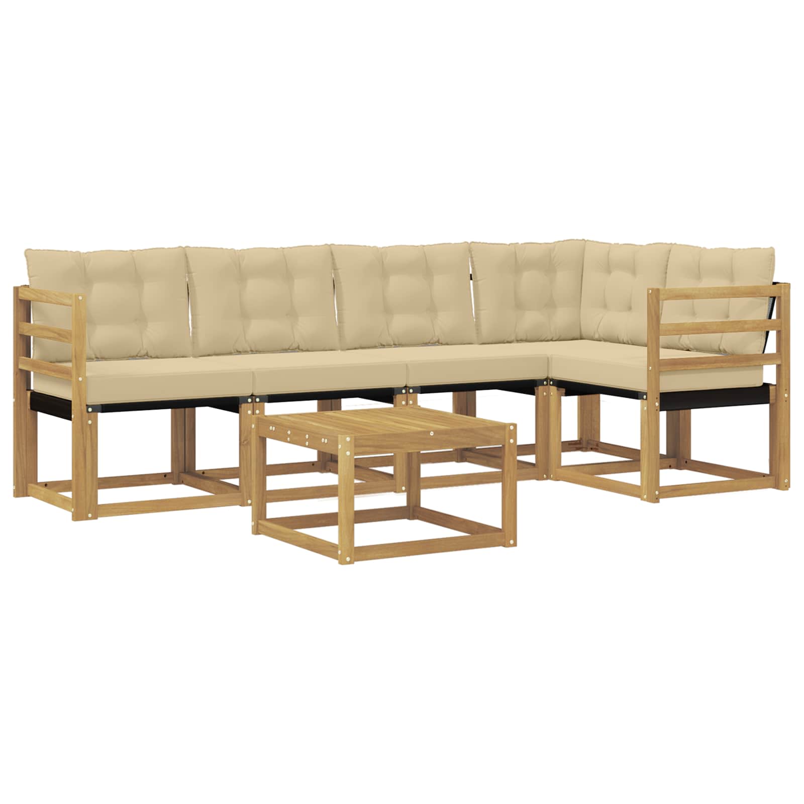 Ensemble de canapés d'extérieur 6 pcs Blanc et Beige - XIOS