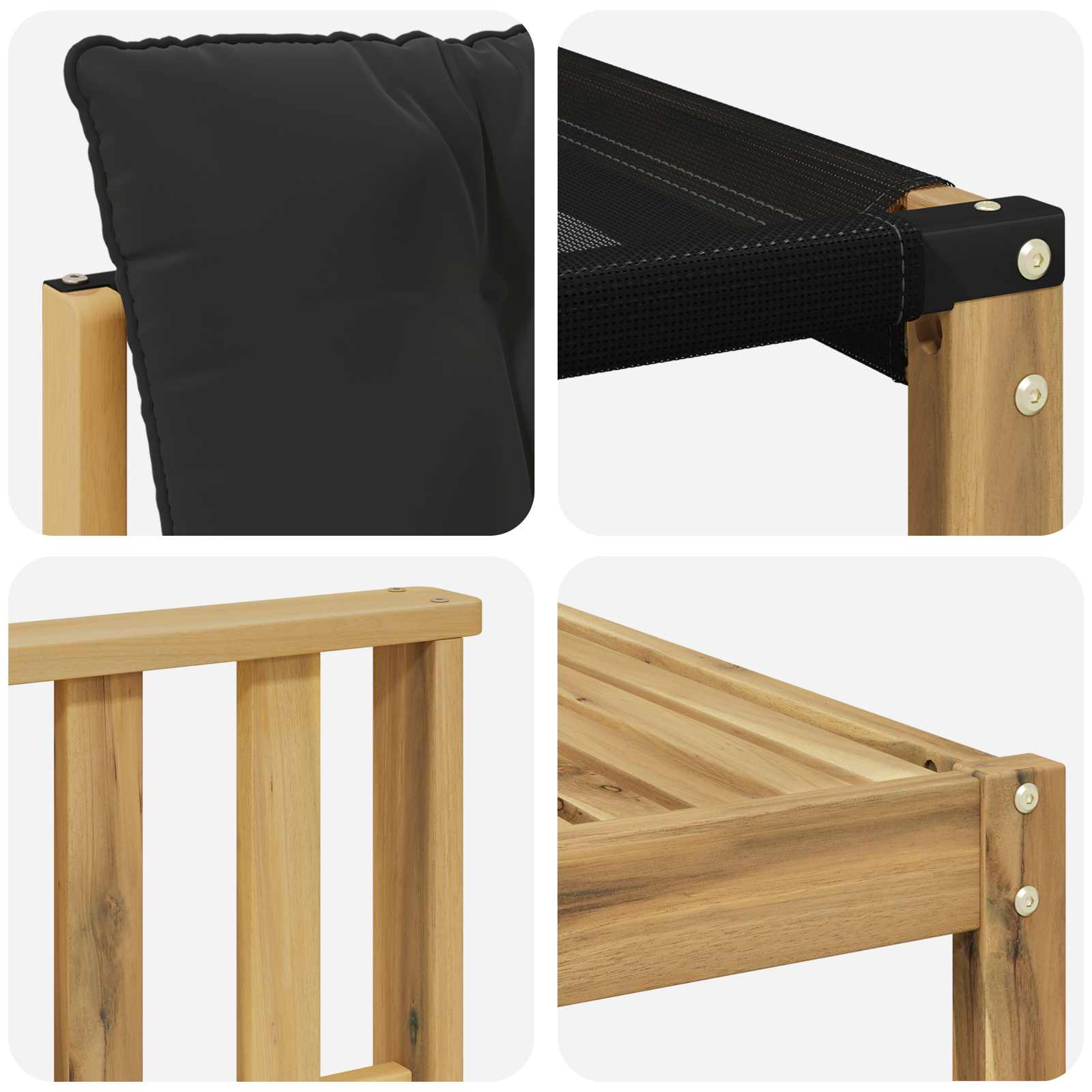 Ensemble de canapés d'extérieur 6 pcs Blanc et noir - XIOS