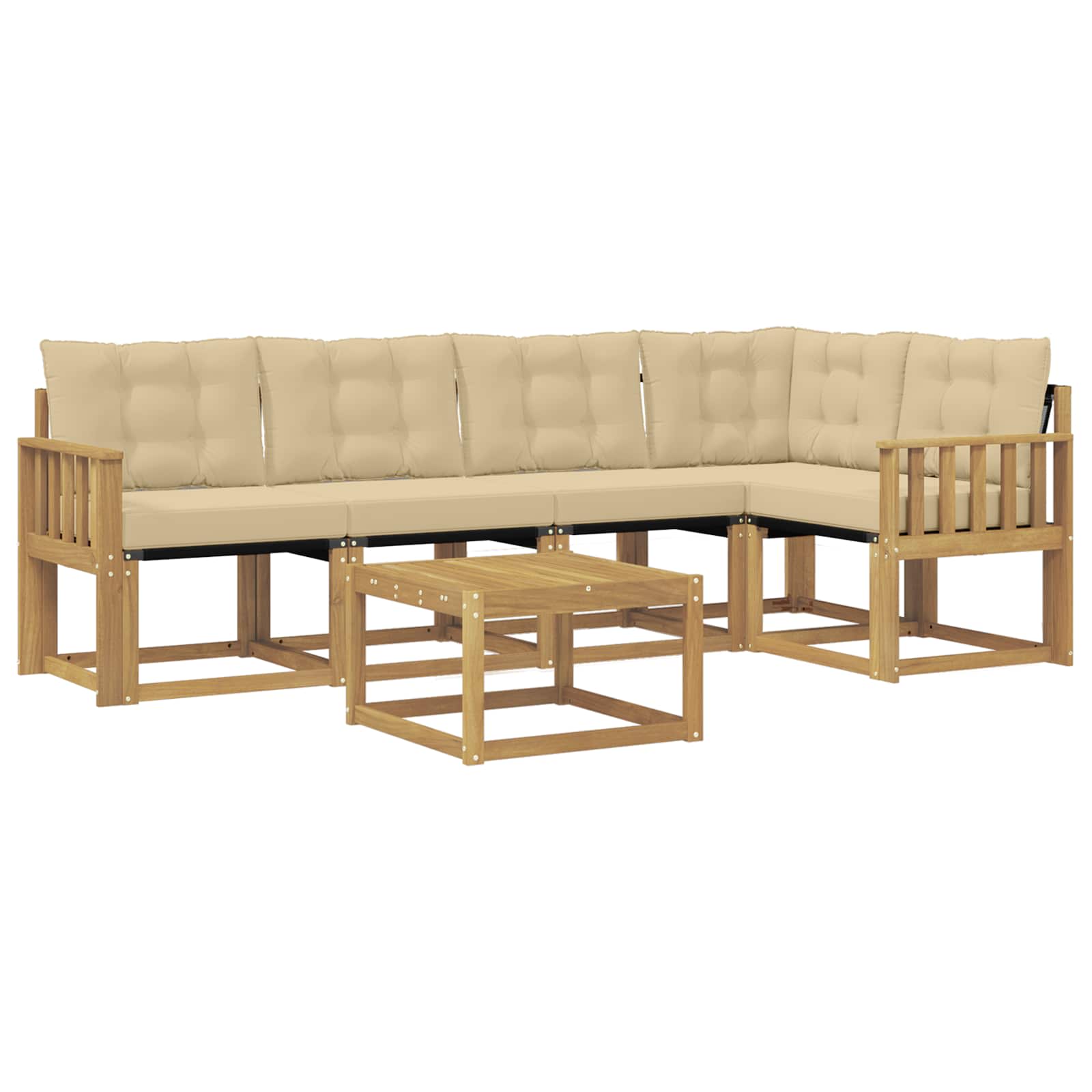 Ensemble de canapés d'extérieur 6 pcs Blanc et Beige - XIOS