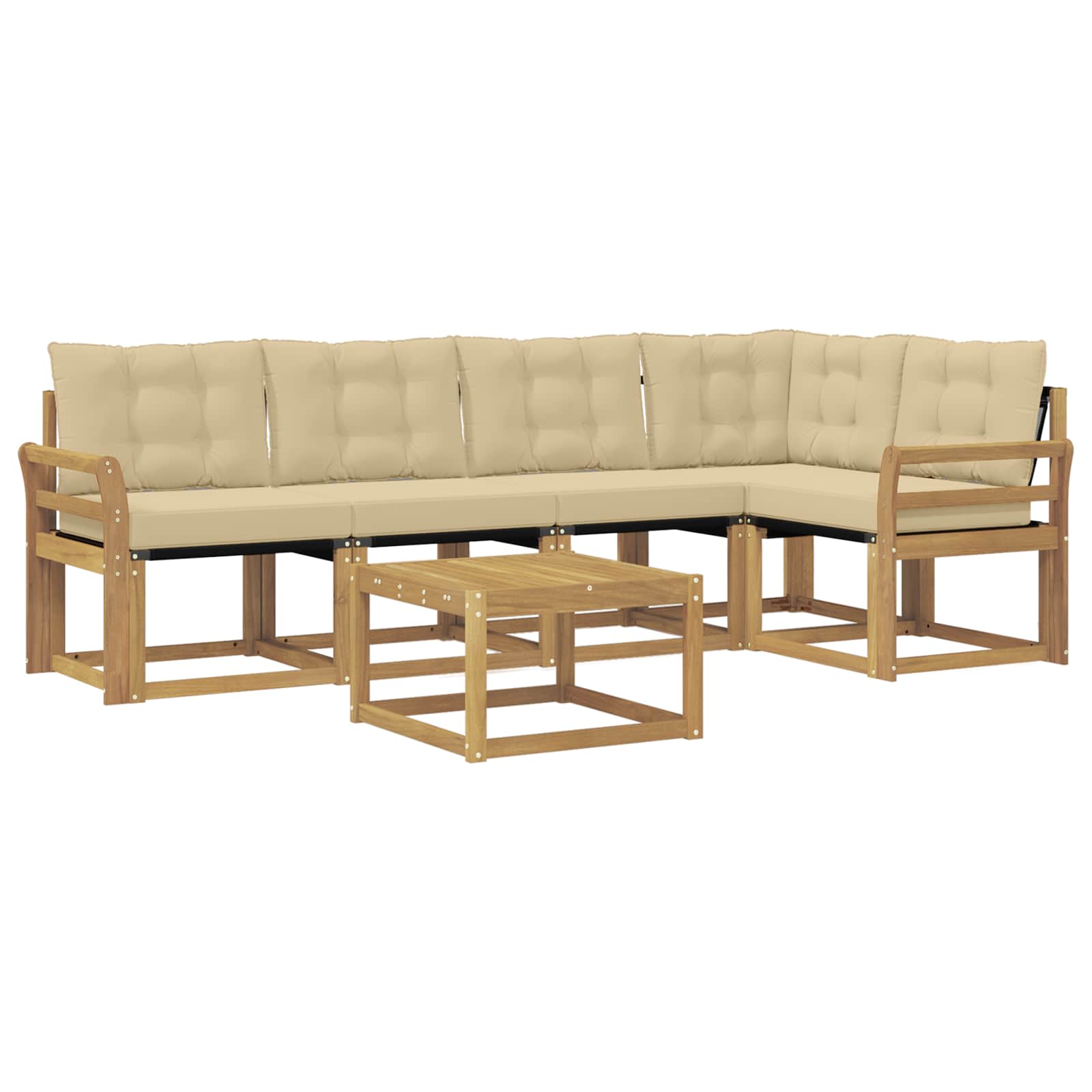 Ensemble de canapés d'extérieur 6 pcs Blanc et Beige - XIOS