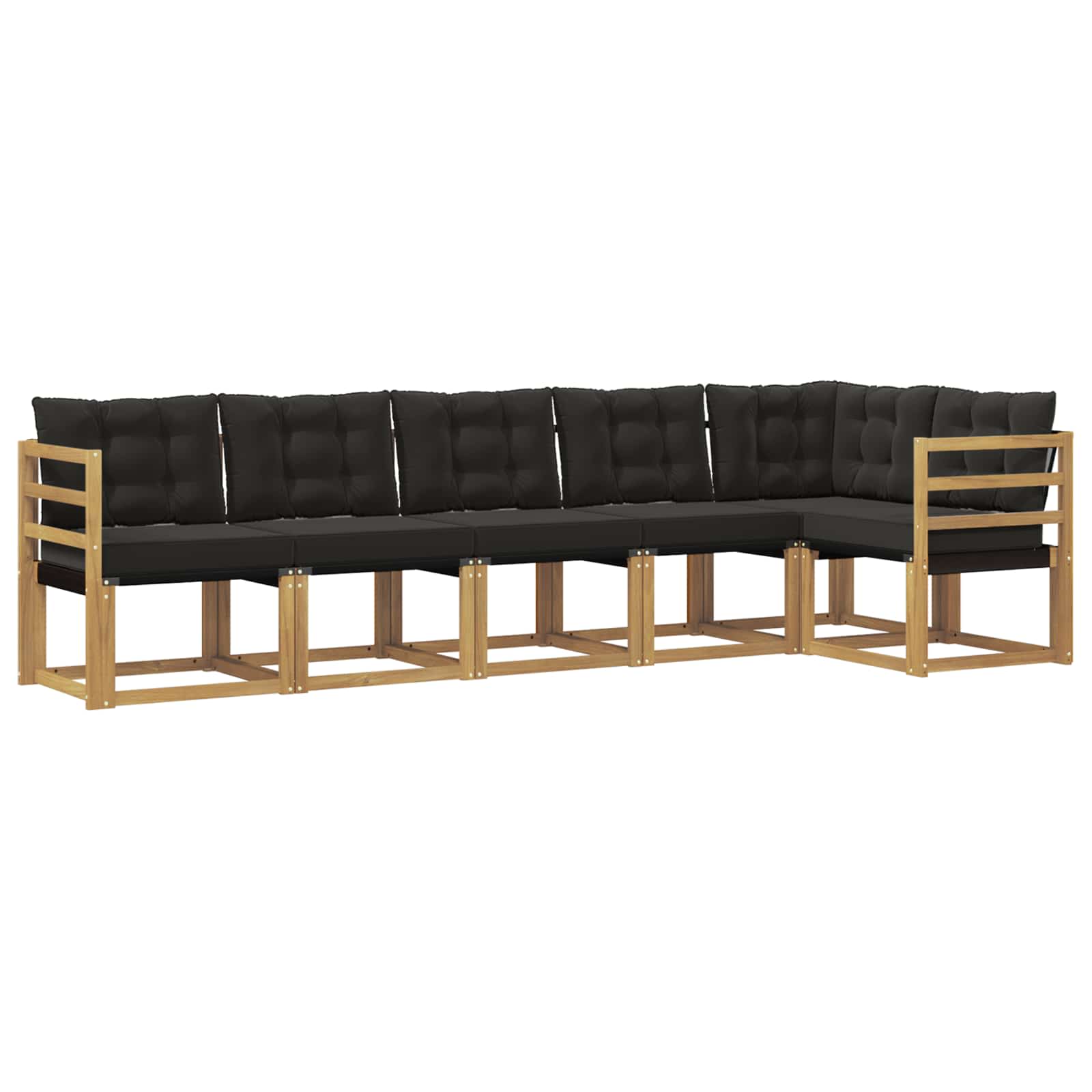 Ensemble de canapés d'extérieur 6 pcs Blanc et noir - XIOS