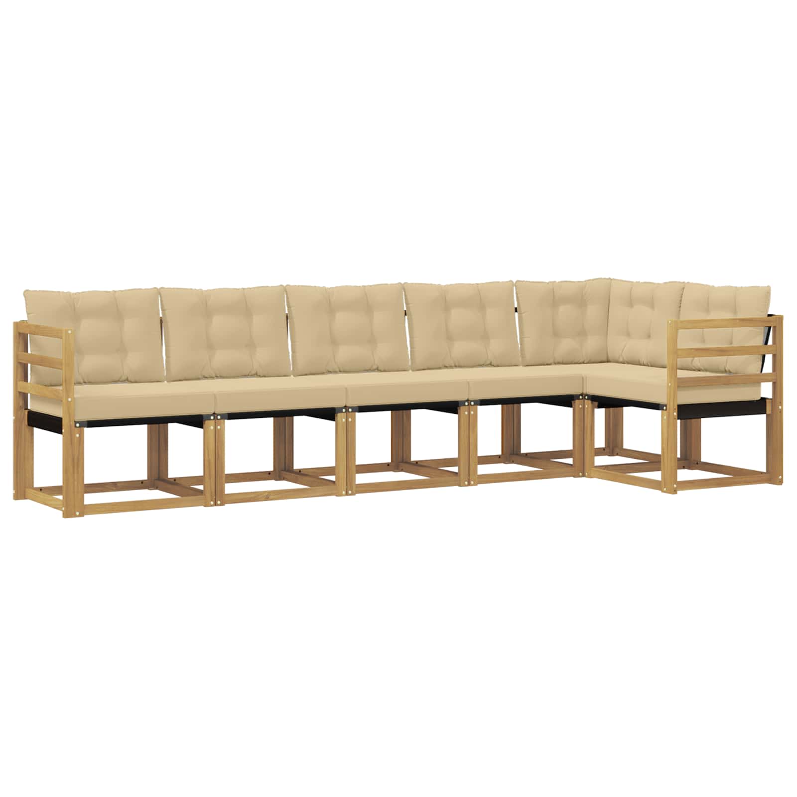 Ensemble de canapés d'extérieur 6 pcs Blanc et Beige - XIOS