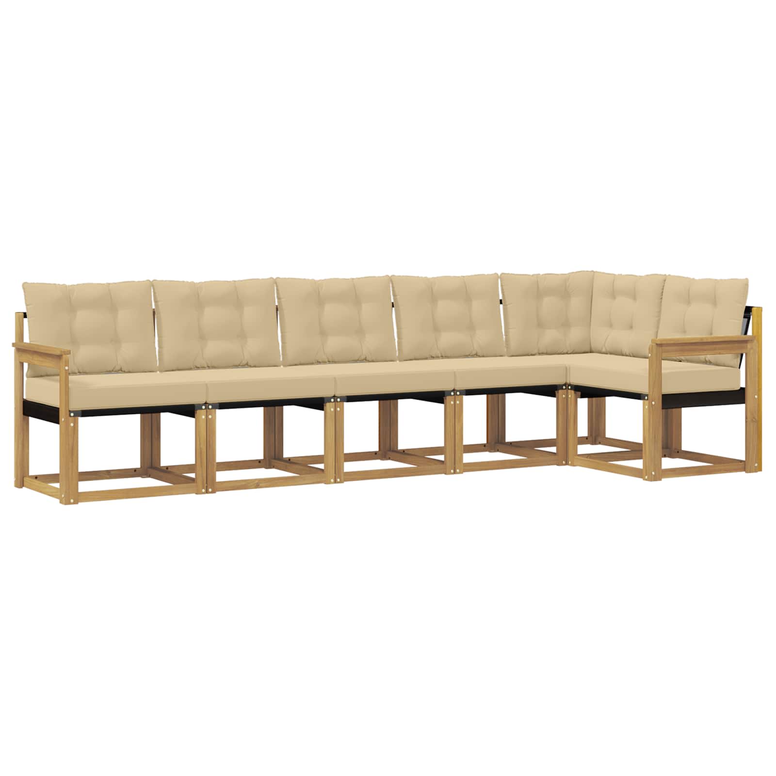 Ensemble de canapés d'extérieur 6 pcs Blanc et Beige - XIOS